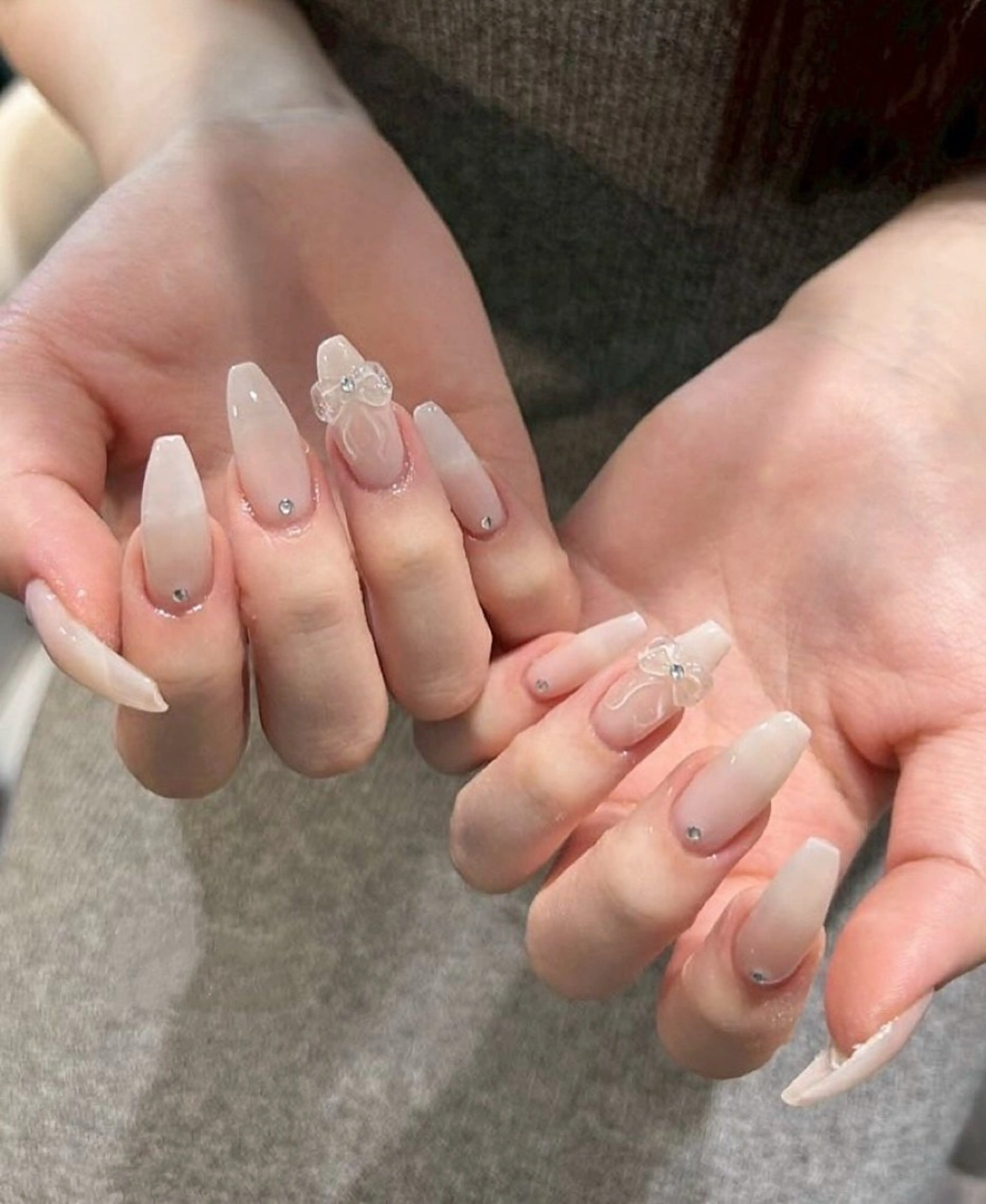 ネイル チークネイル フットネイル フレンチネイル グラデーション 韓国ネイル Ribbonnail salonのネイルデザイン