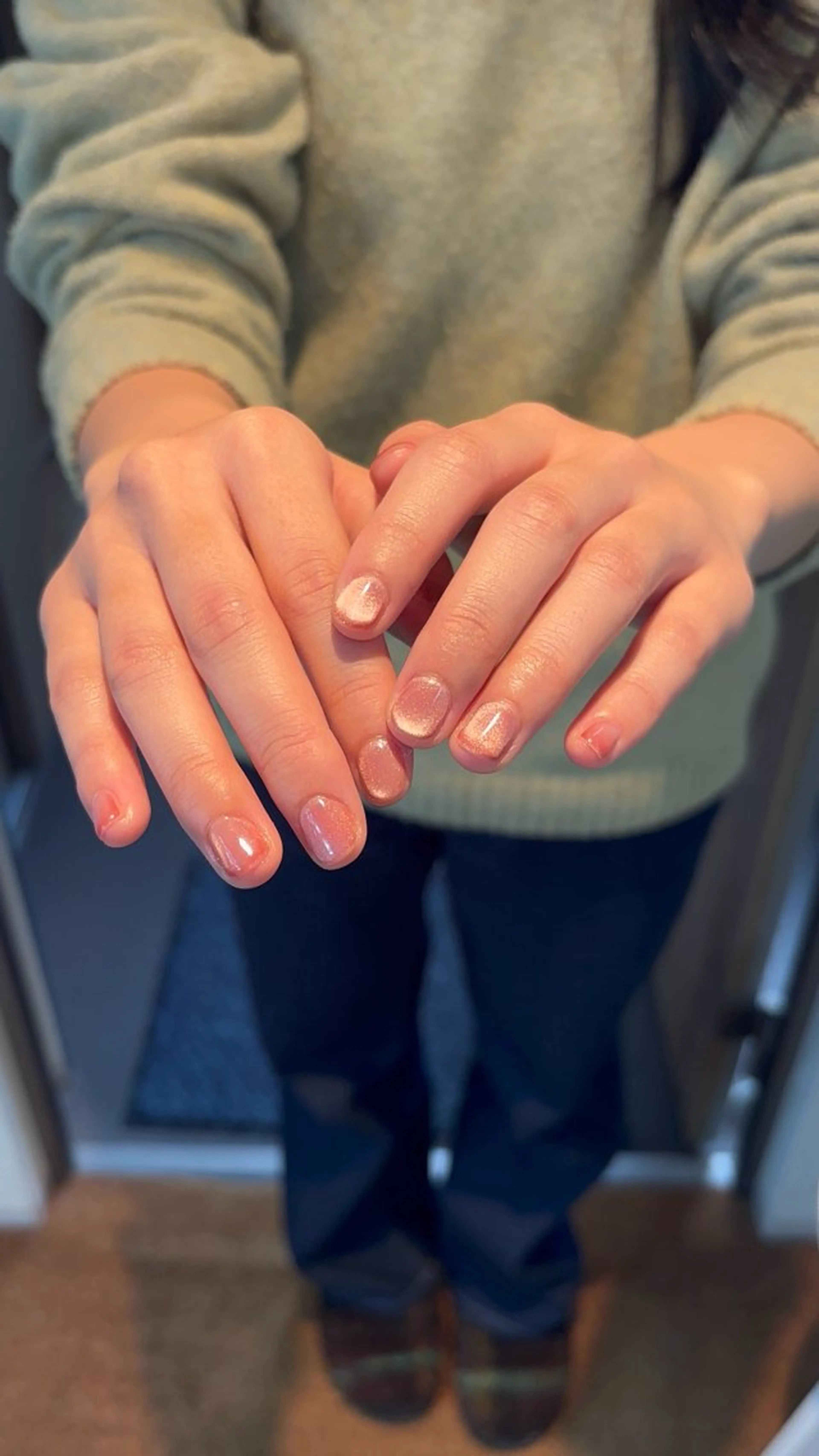 ネイル マグネットネイル ピンク free'snail N A Oのネイルデザイン