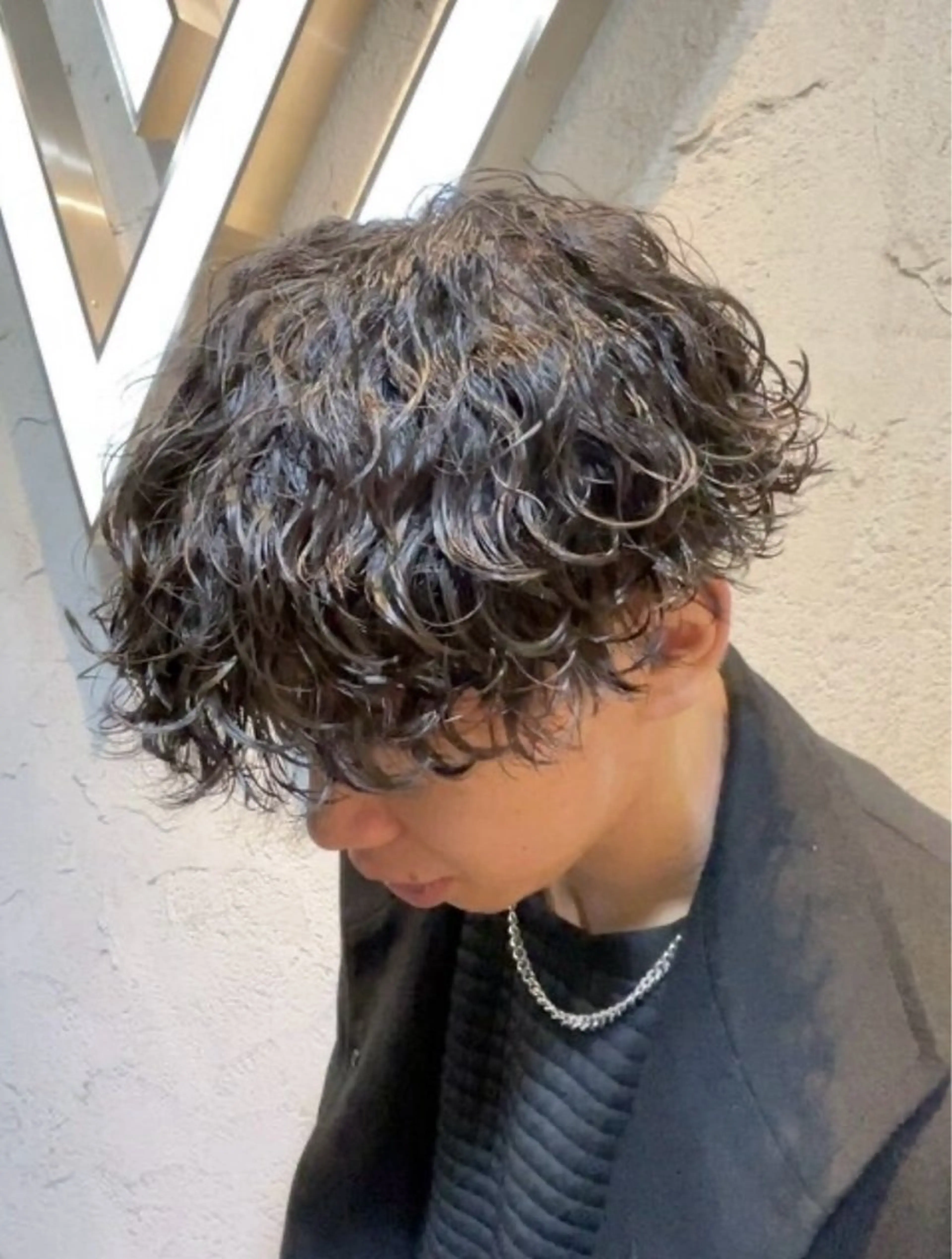 メンズ 刈り上げ 波巻きパーマ カット パーマ 藤原/豊田市 メンズパーマのヘアスタイル