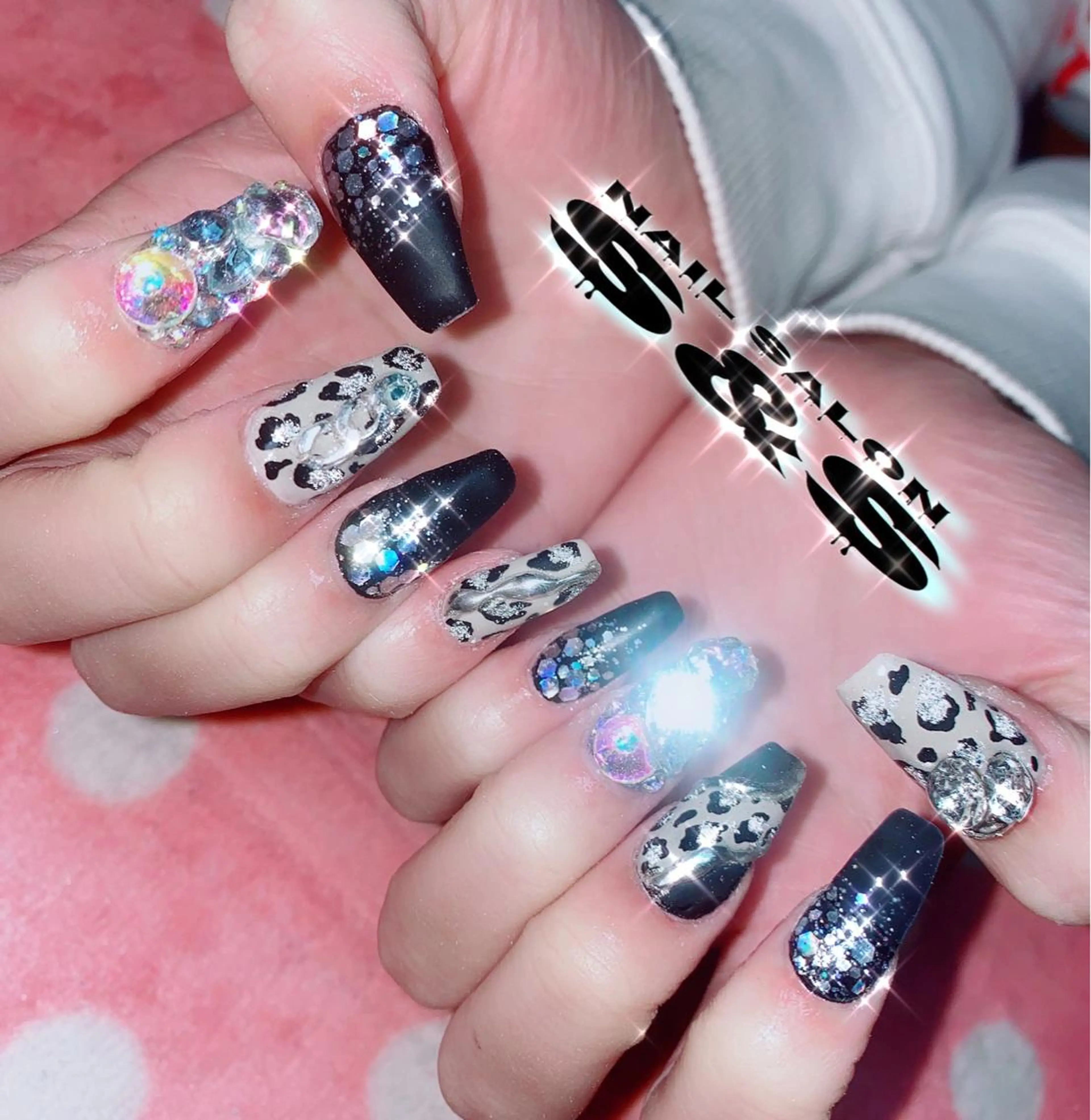 ネイル アニマル柄 長さ出し メンズネイル 持ち込み スカルプネイル S&S 村田小百合のネイルデザイン