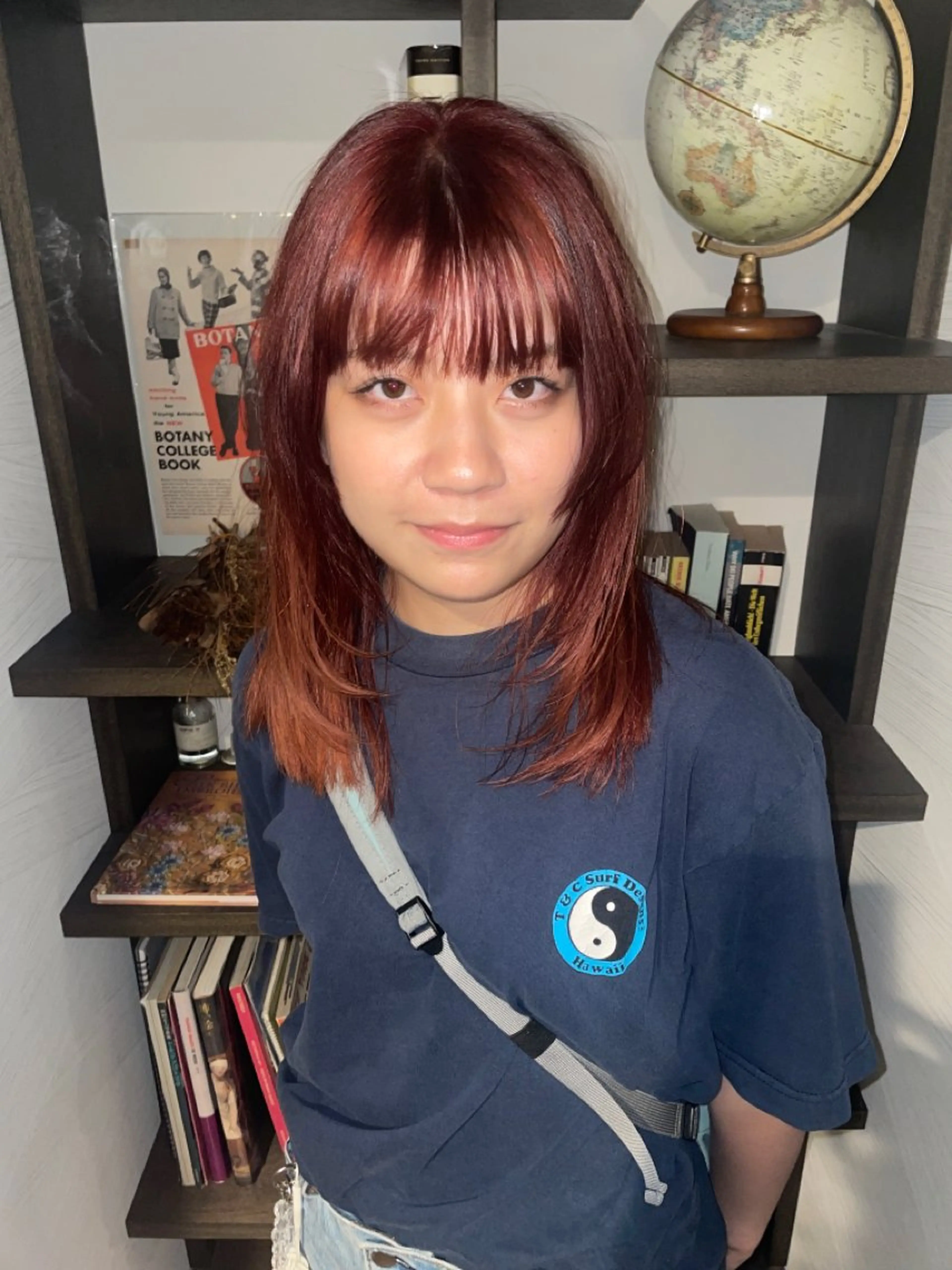 ミディアム カラー レイヤーカット カット ヘアカラー sugino miyuuのヘアスタイル