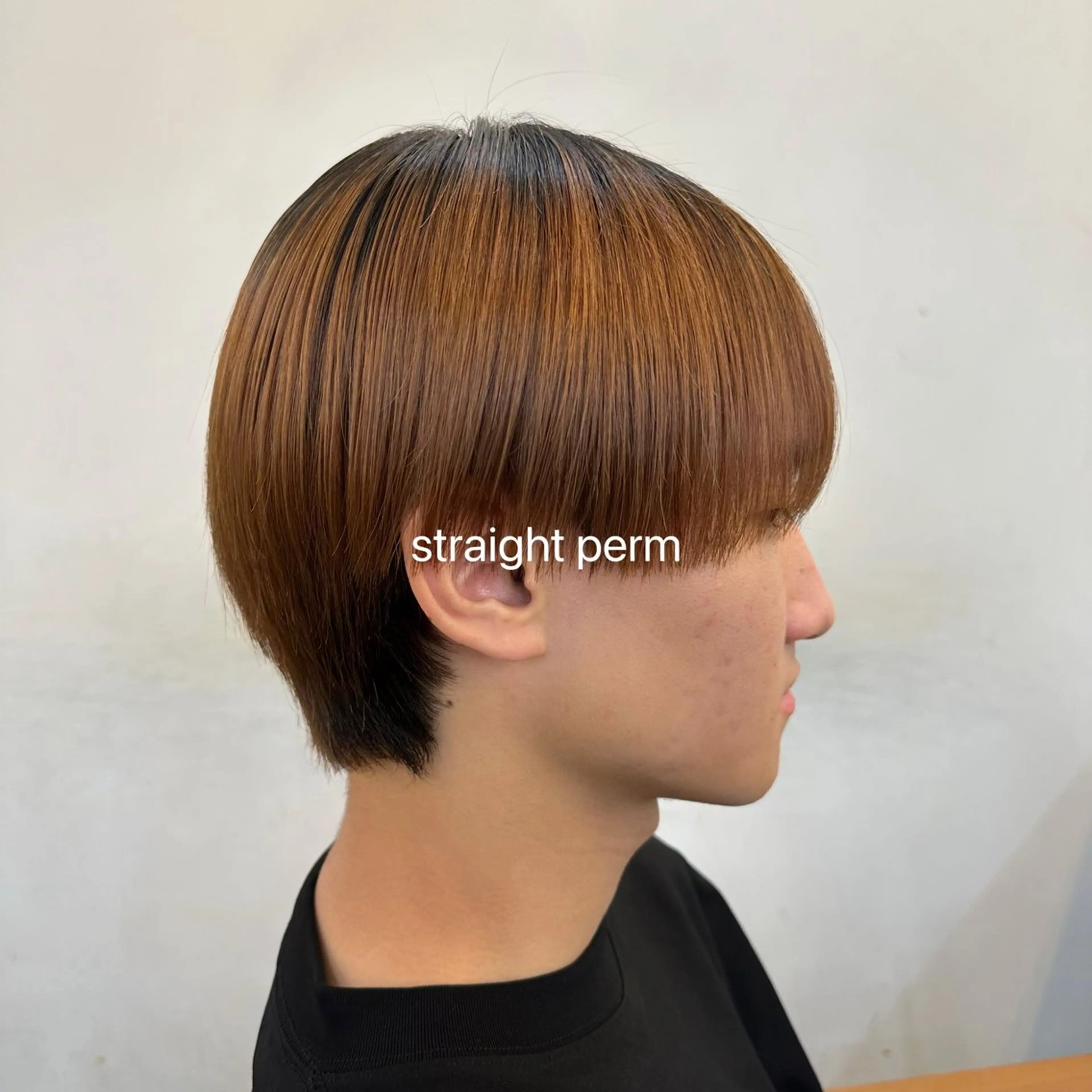 パーマ メンズ 縮毛矯正 トリートメント 🍊暖色/ボブヘア chihiro🌼ོのヘアスタイル