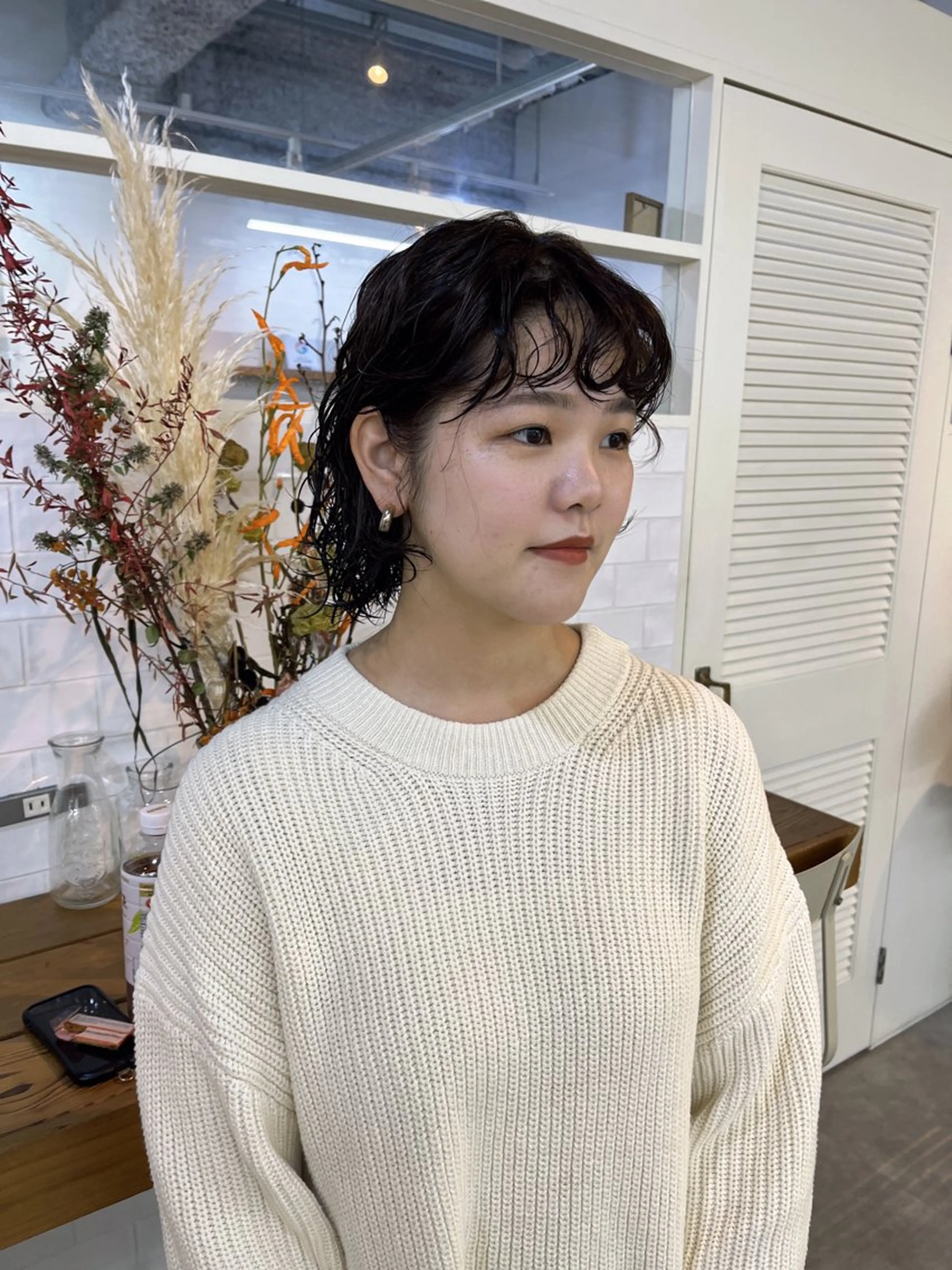 ショート パーマ カット パーマ benji仙台所属・KOKI/ ボブ/ パーマ/透明感カラーのヘアスタイル