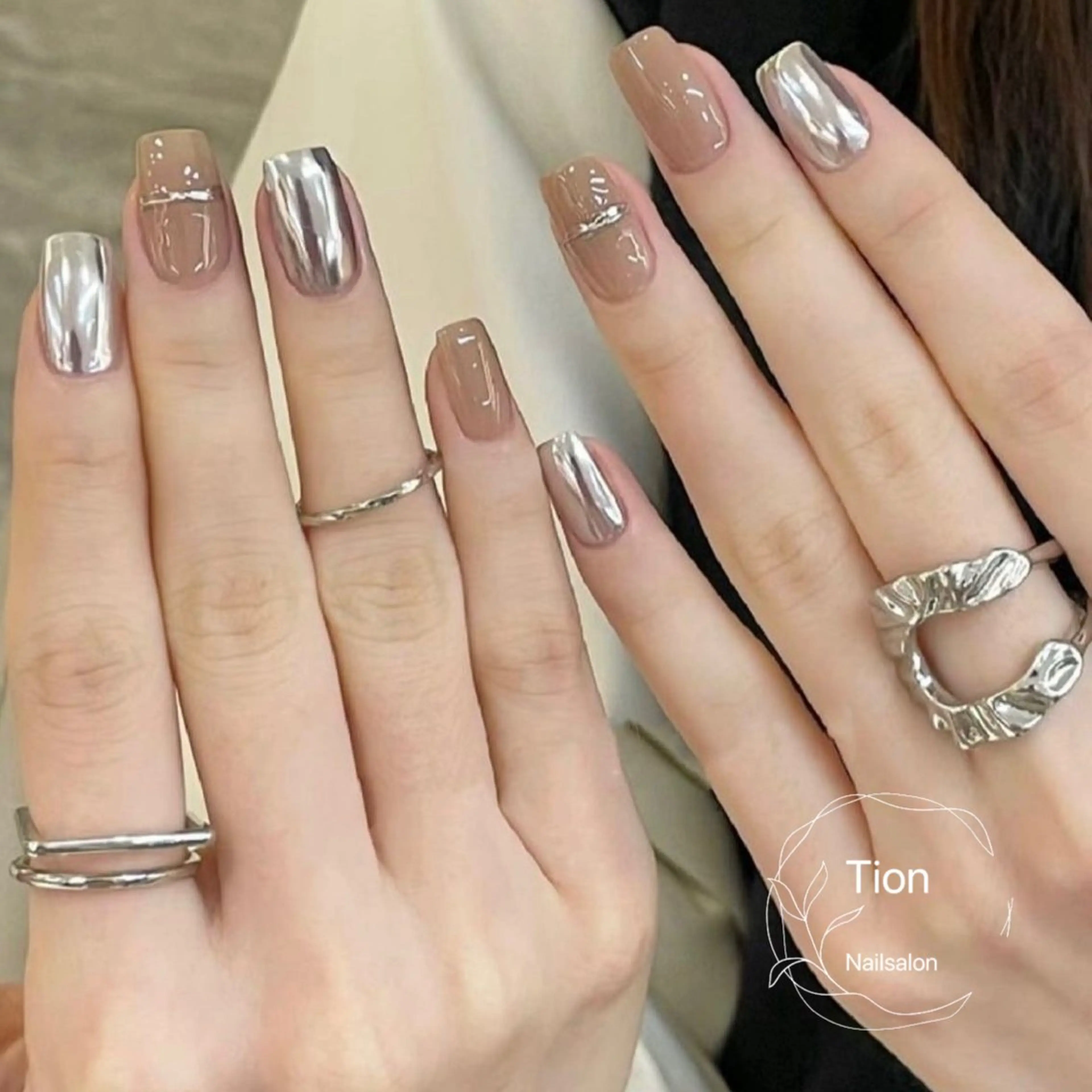 ネイル チークネイル 長さ出し フットネイル フレンチネイル ジェルネイル Nailsalon Tion 横浜西口店のネイルデザイン
