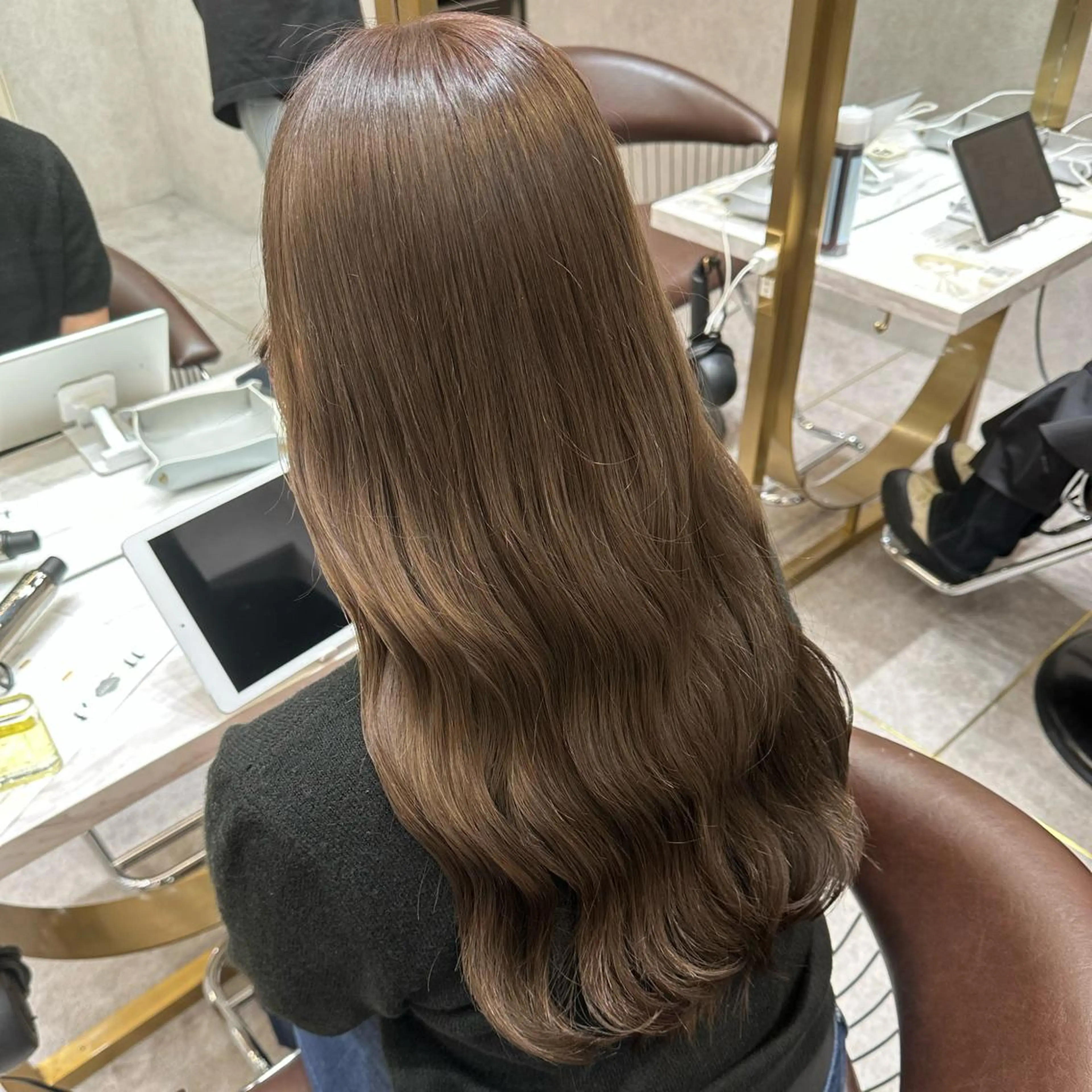 セミロング カラー ヘアアレンジ ヘアカラー トリートメント yuuto🌈 艶髪ダブルカラーのヘアスタイル