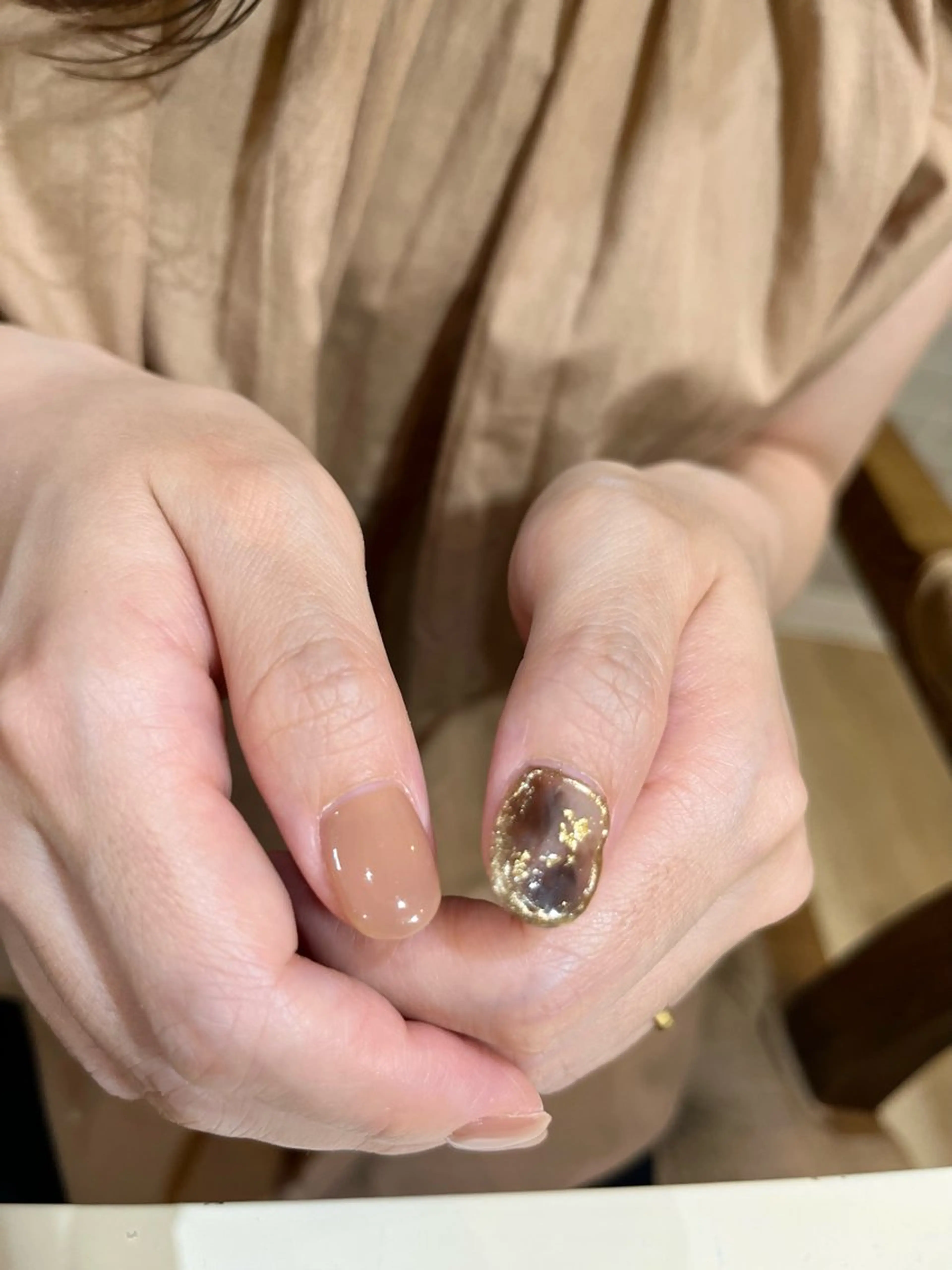 ネイル べっ甲ネイル ニュアンスネイル エステ&アイラッシュ&ネイル Folche博多店【フォルチェ】所属・フォルチェ博多店 細田のネイルデザイン