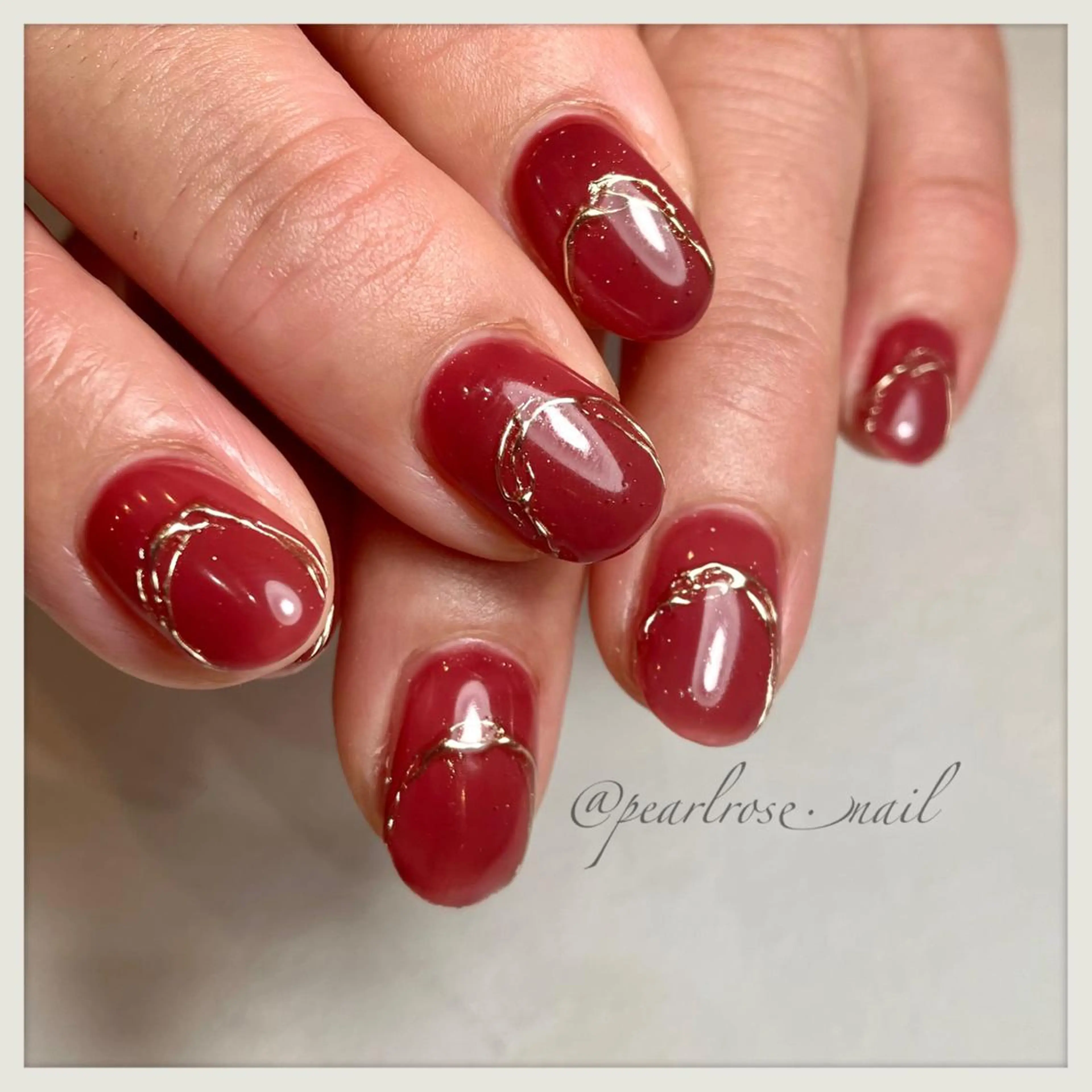 ネイル ボルドー ハンドネイル Beauty salon Ryu・ange所属・RyuAnge リュアンジュのその他イメージ