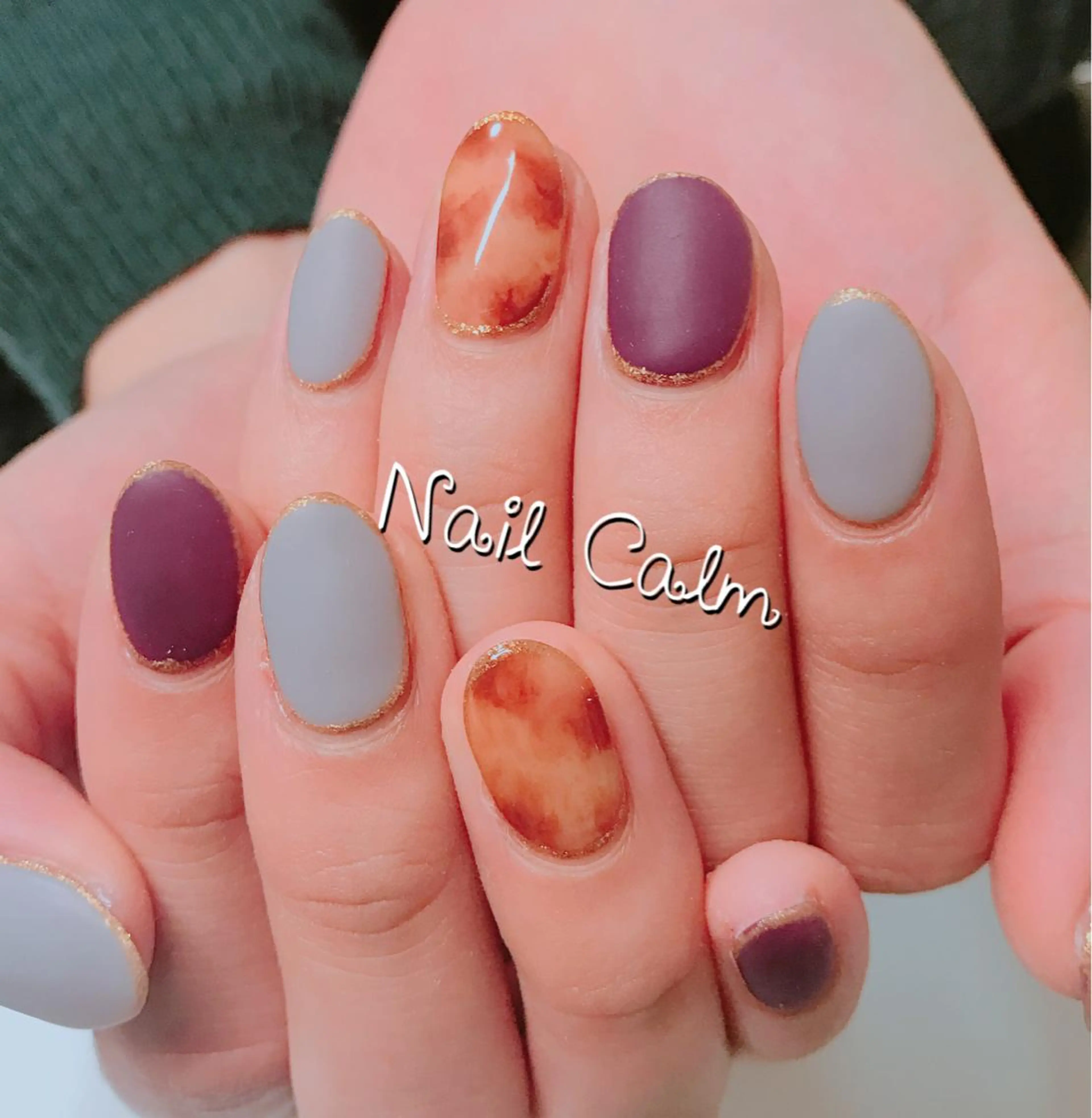 ネイル マットネイル ハンドネイル Nail Calm所属・プライベートサロン Calmのネイルデザイン