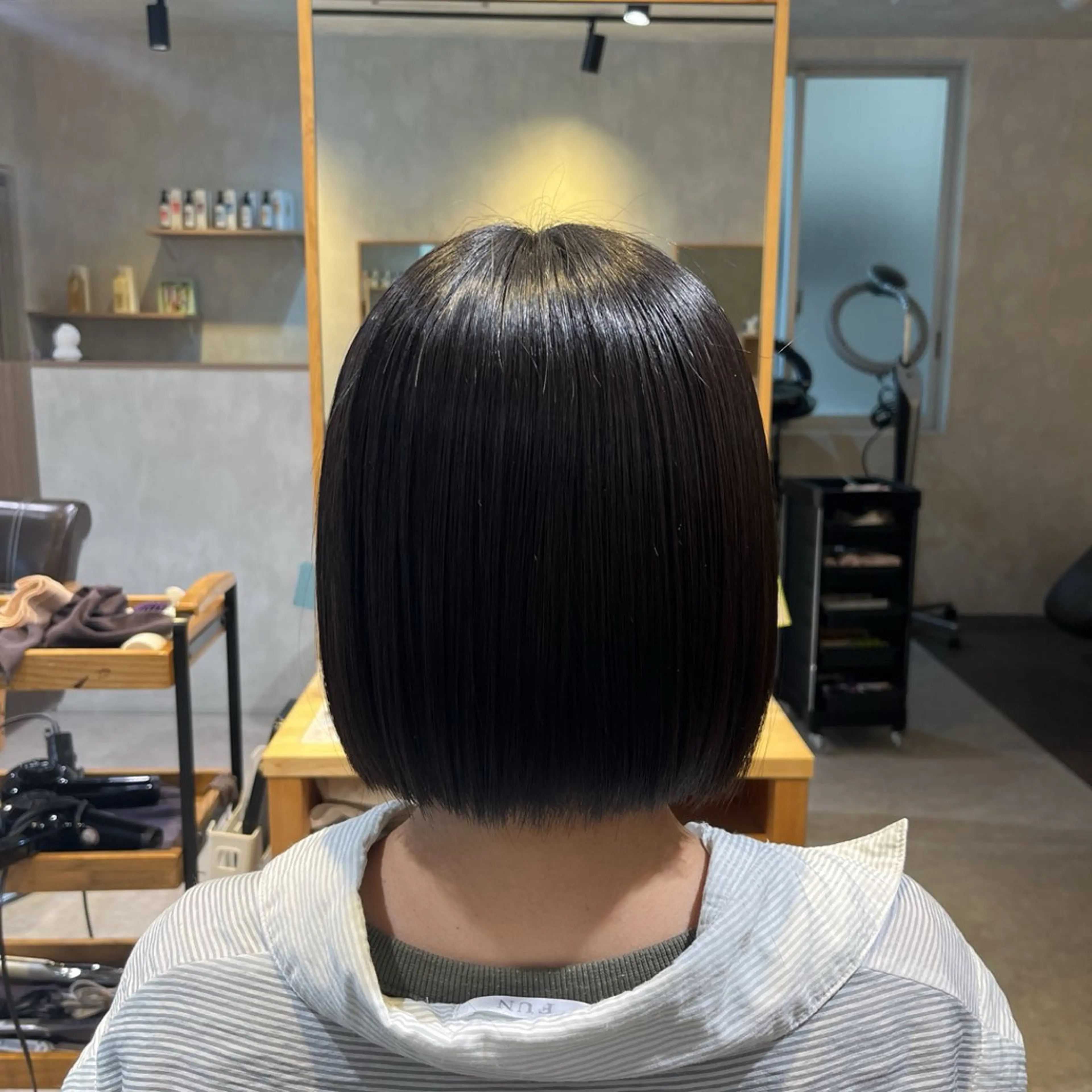 ショート 切りっぱなしボブ ボブ bel./arie ⠀ ⠀ ⠀のヘアスタイル