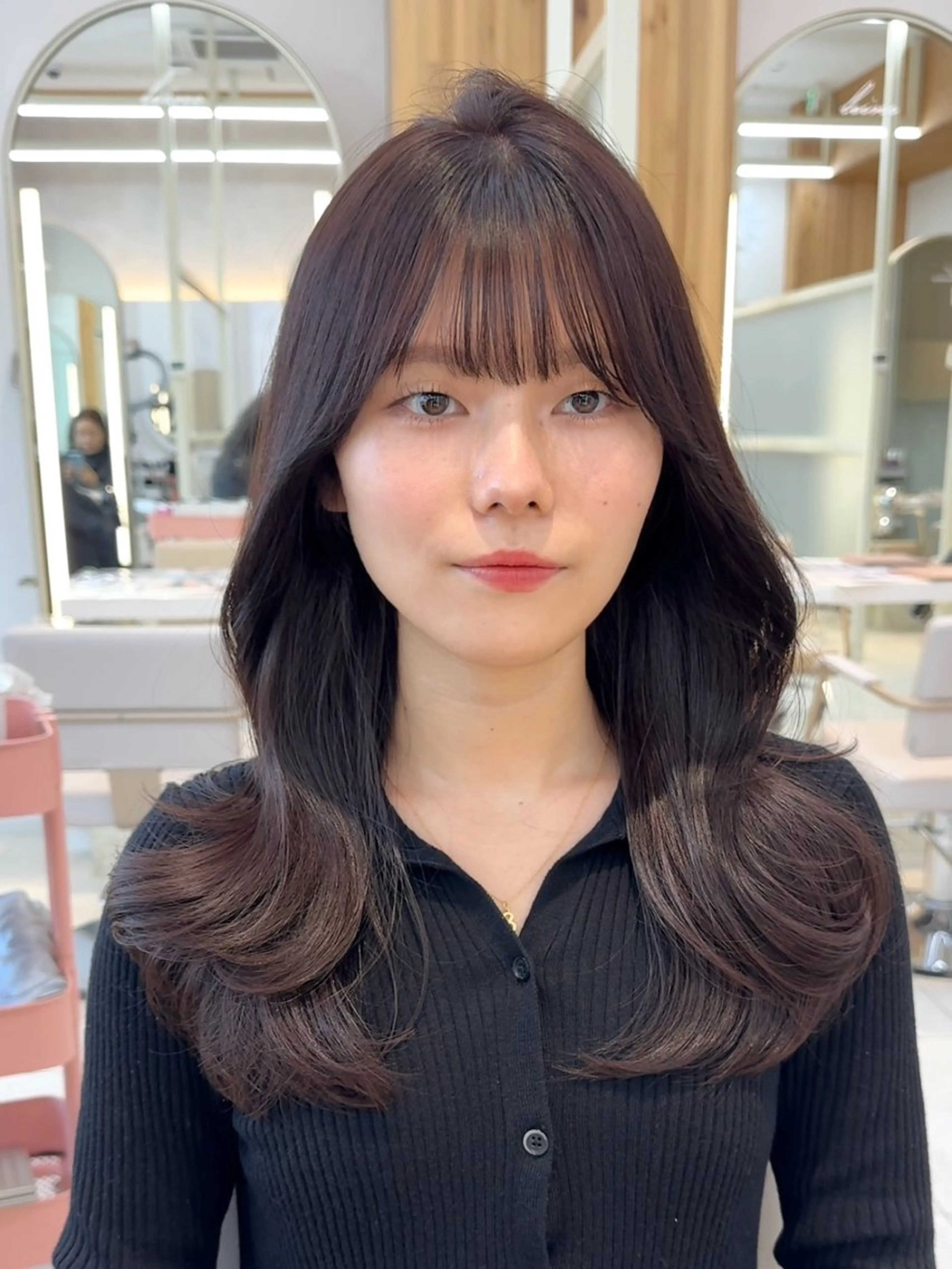 セミロング カット ヘアカラー トリートメント 韓国くびれレイヤー 🇰🇷はづきのヘアスタイル
