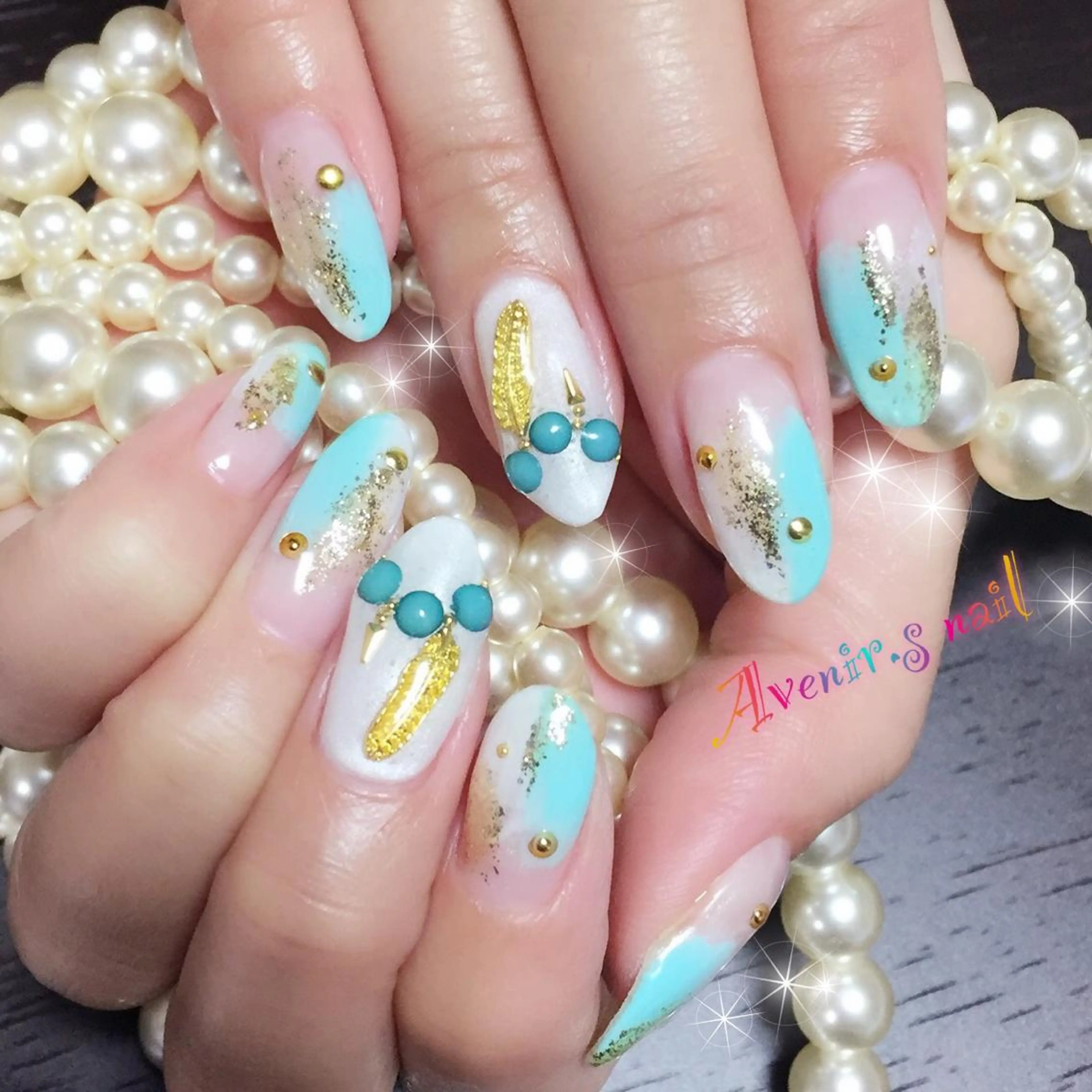 ネイル ラメ(グリッター) Home Salon Avenir.のネイルデザイン