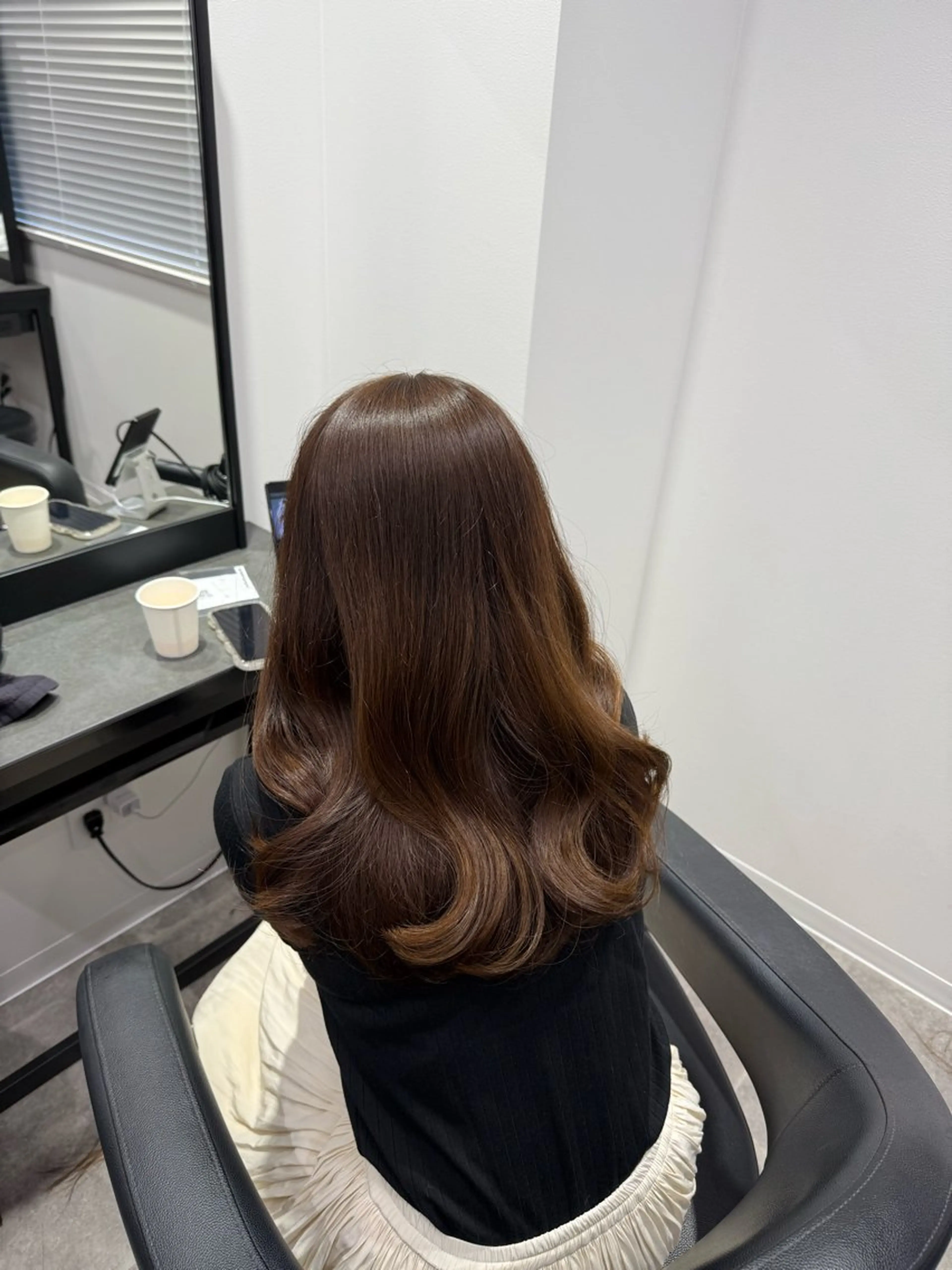 セミロング カラー ヘアアレンジ ヘアカラー トリートメント ヘッドスパ 💗暖色特化ピンク/ 赤髪💗HARUNAのヘアスタイル