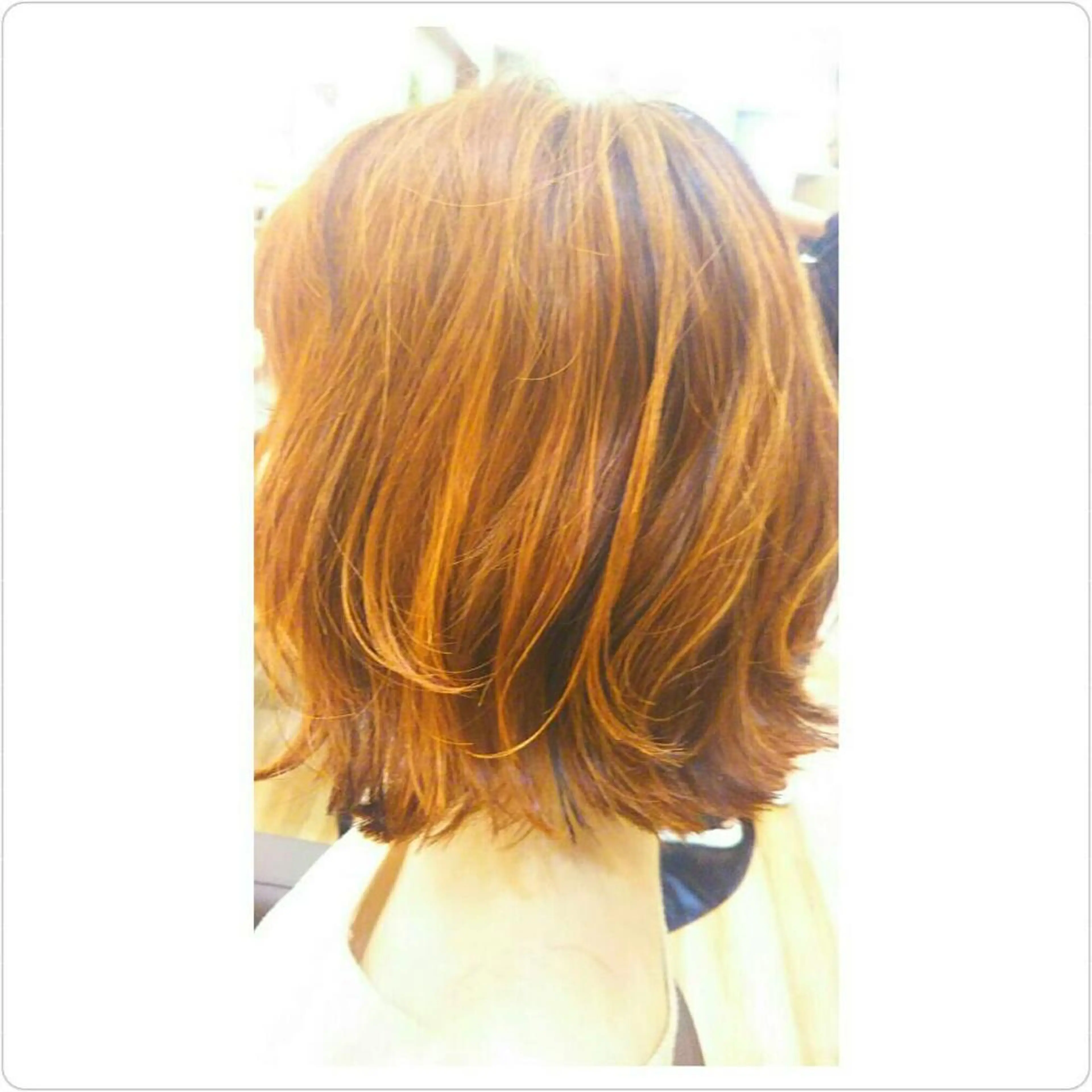 カラー ハイライトカラー オレンジ feel所属・Ogawa maiのヘアスタイル