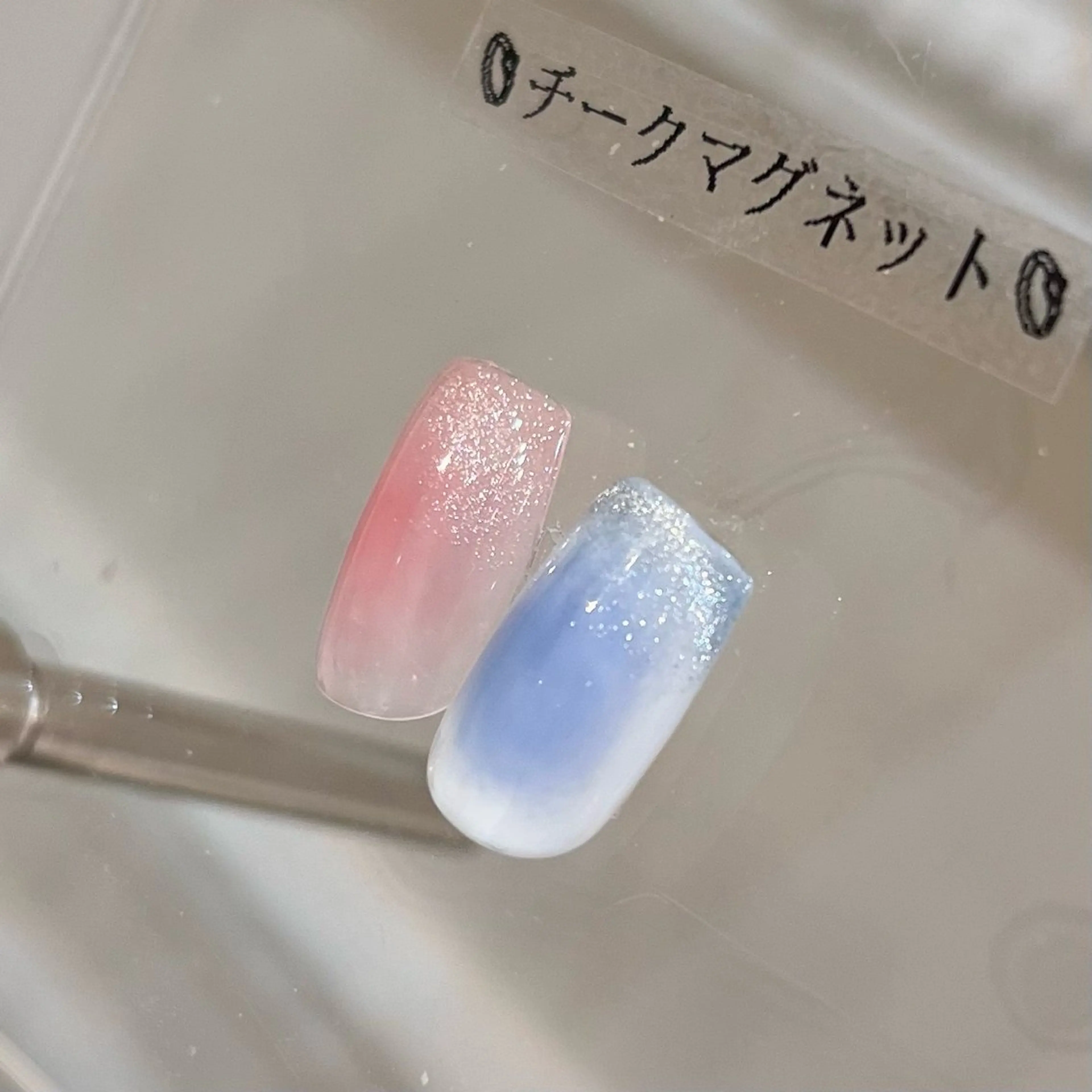 ネイル チークネイル マグネットネイル 🎀チーク/ちゅるん 🫧chisa🎀のネイルデザイン