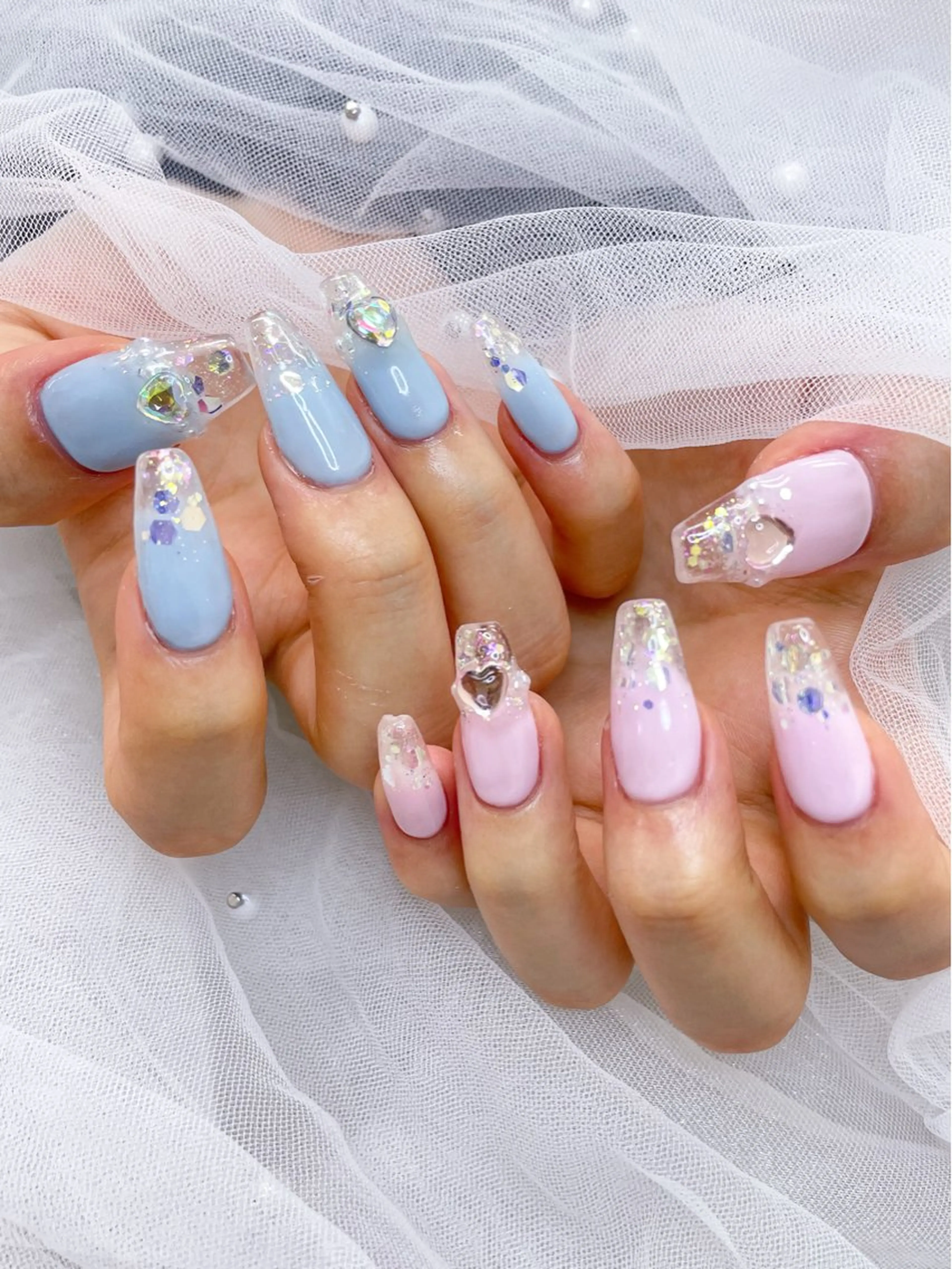 ネイル クリアネイル ハンドネイル 五十嵐 美智のネイルデザイン