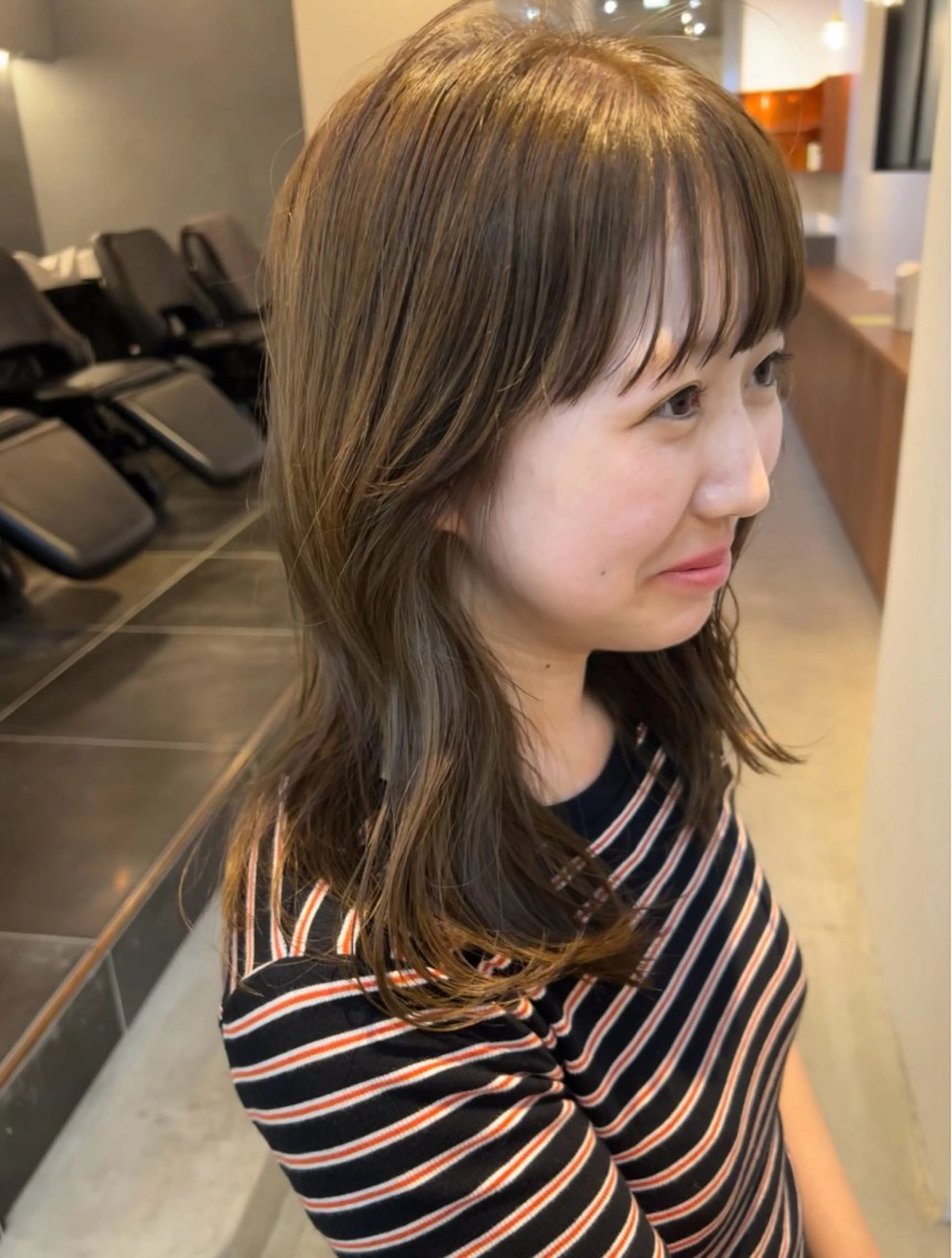 ミディアム カラー ヘアカラー 三谷 はるなのヘアスタイル