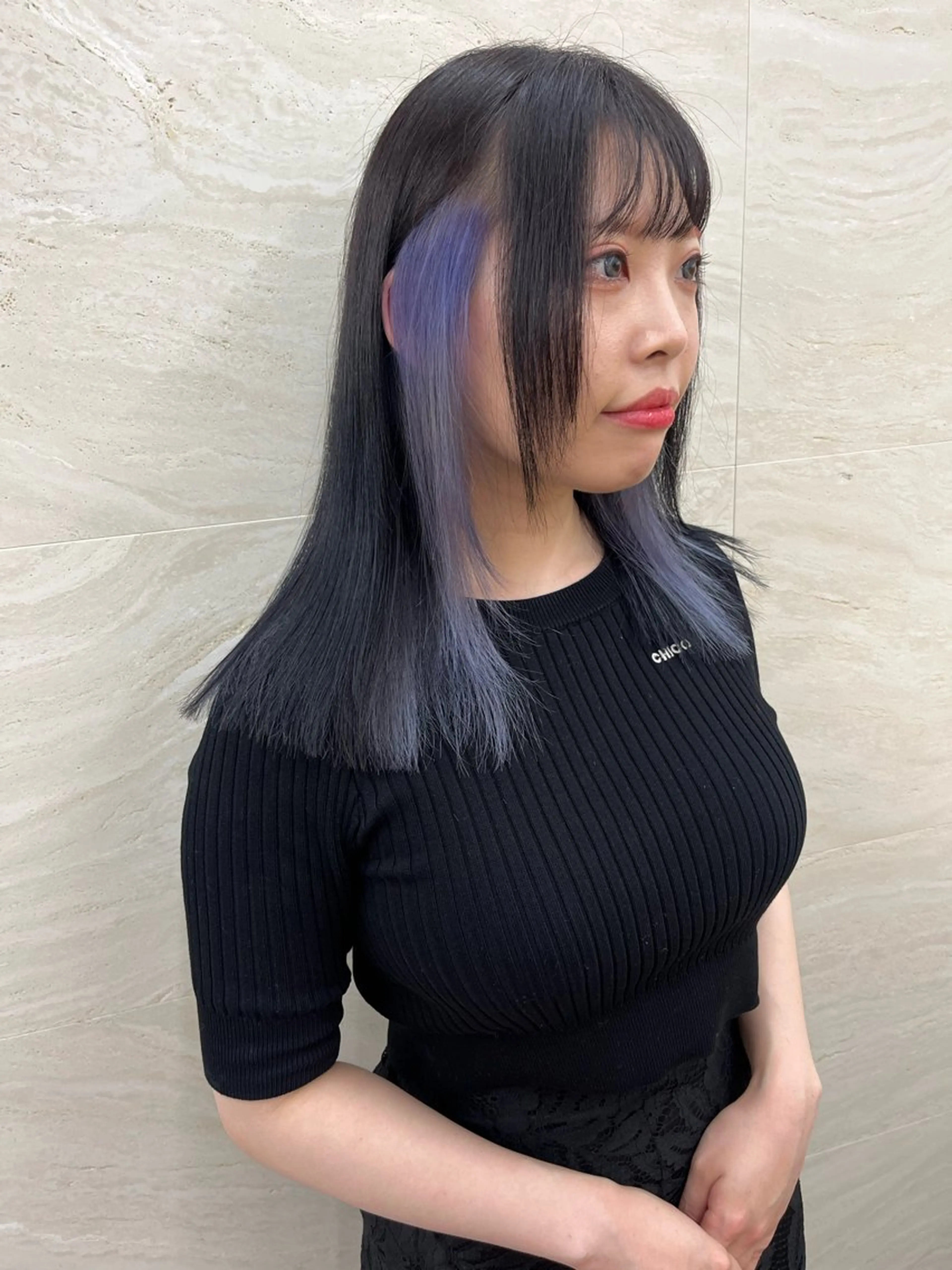 ミディアム カラー カット ヘアカラー トリートメント ヘアセット 🎀透明感ブリーチ カラー🎀ミズキのヘアスタイル