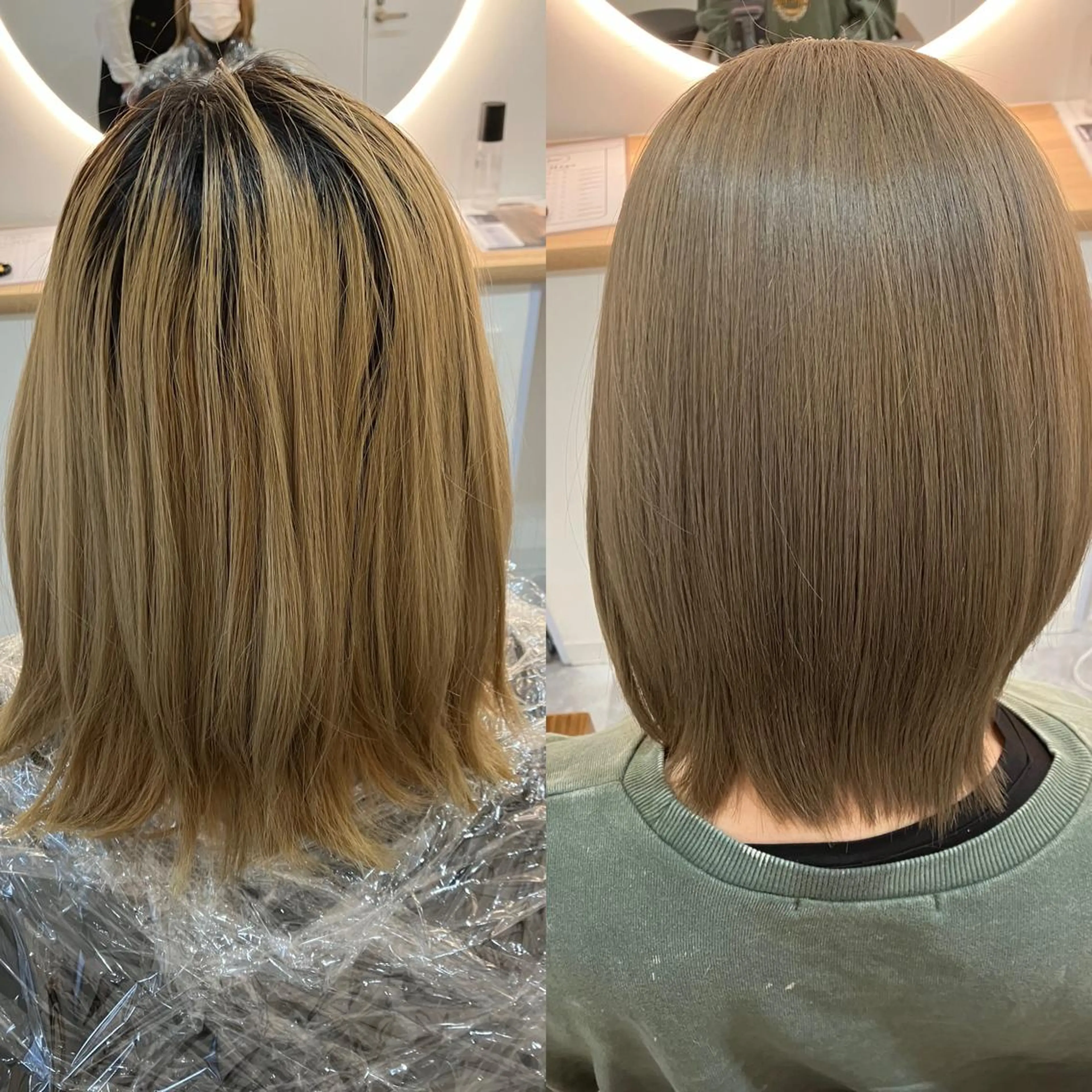 ミディアム カラー ヘアアレンジ キッズ カット ヘアカラー トリートメント 関内　髪質改善　特化 re:Magoのヘアスタイル