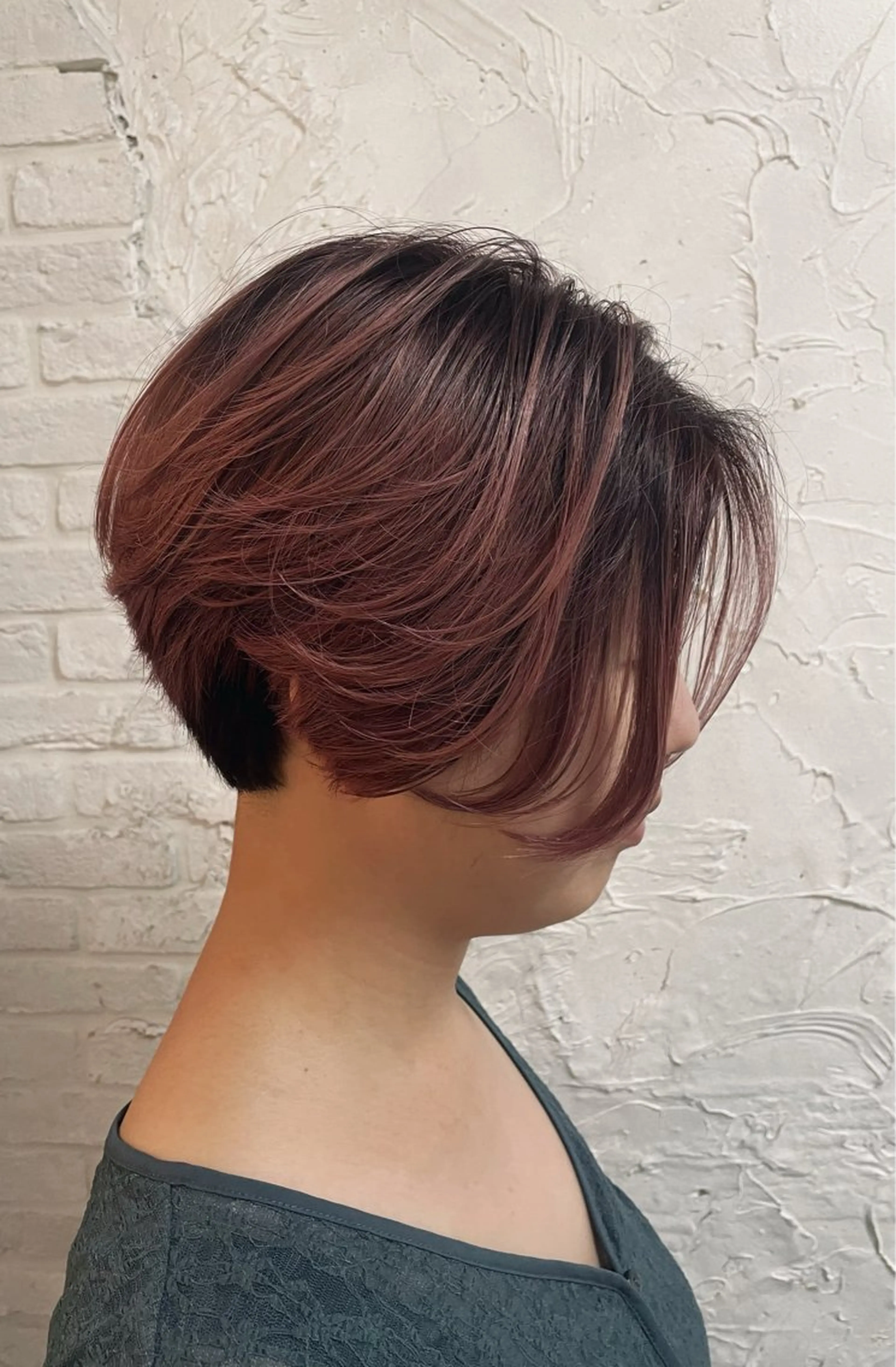 ショート カラー バレイヤージュ ダブルカラー ピンクカラー レイヤーカット 似合わせカット ヘアカラー トリートメント 🫧ハネエクステ Mitsuki🫧のヘアスタイル