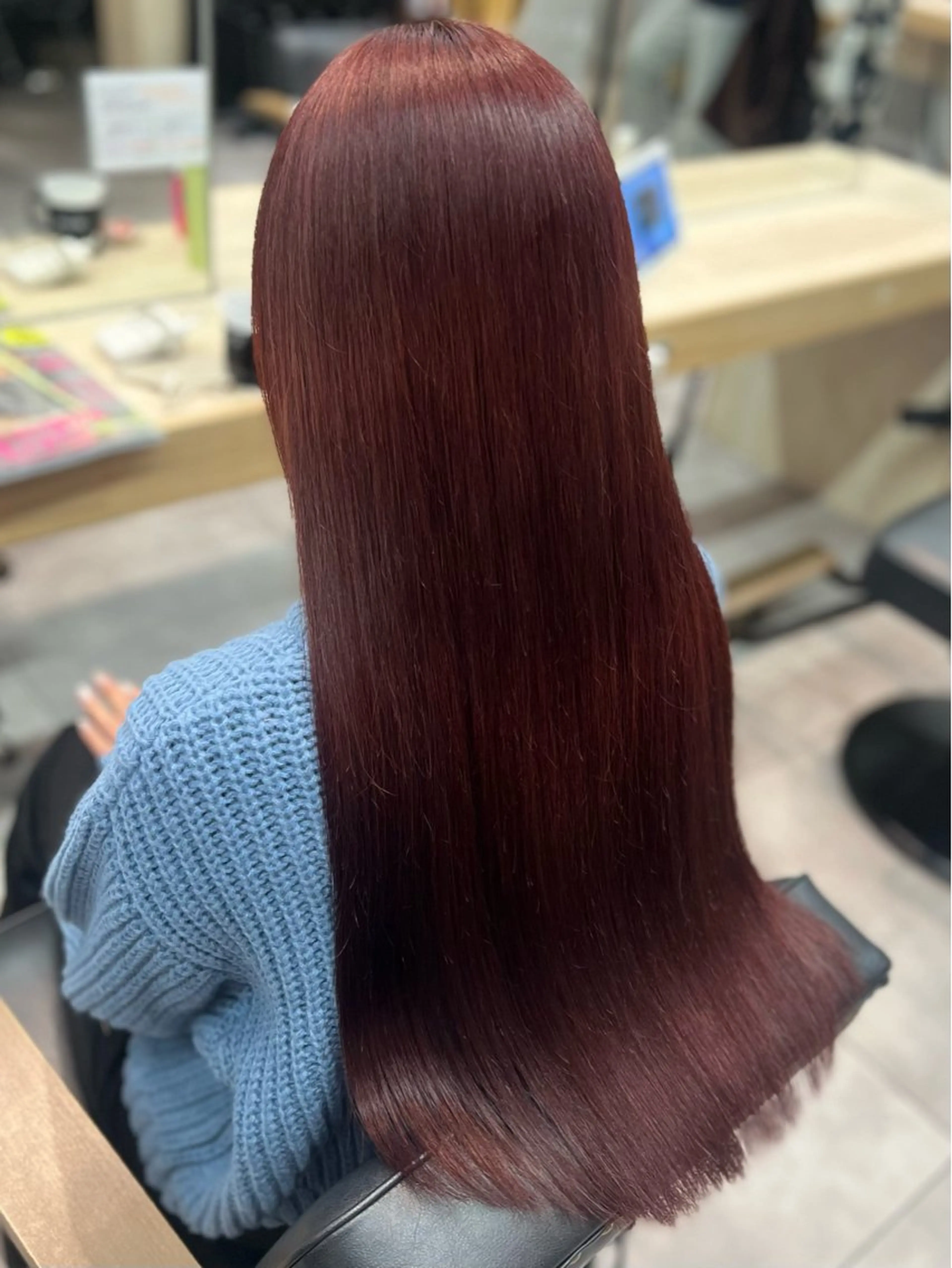 ロング カラー ブリーチ ダブルカラー イルミナカラー ブリーチなしカラー ボブ カット ヘアカラー トリートメント LUCK 本厚木店のヘアスタイル