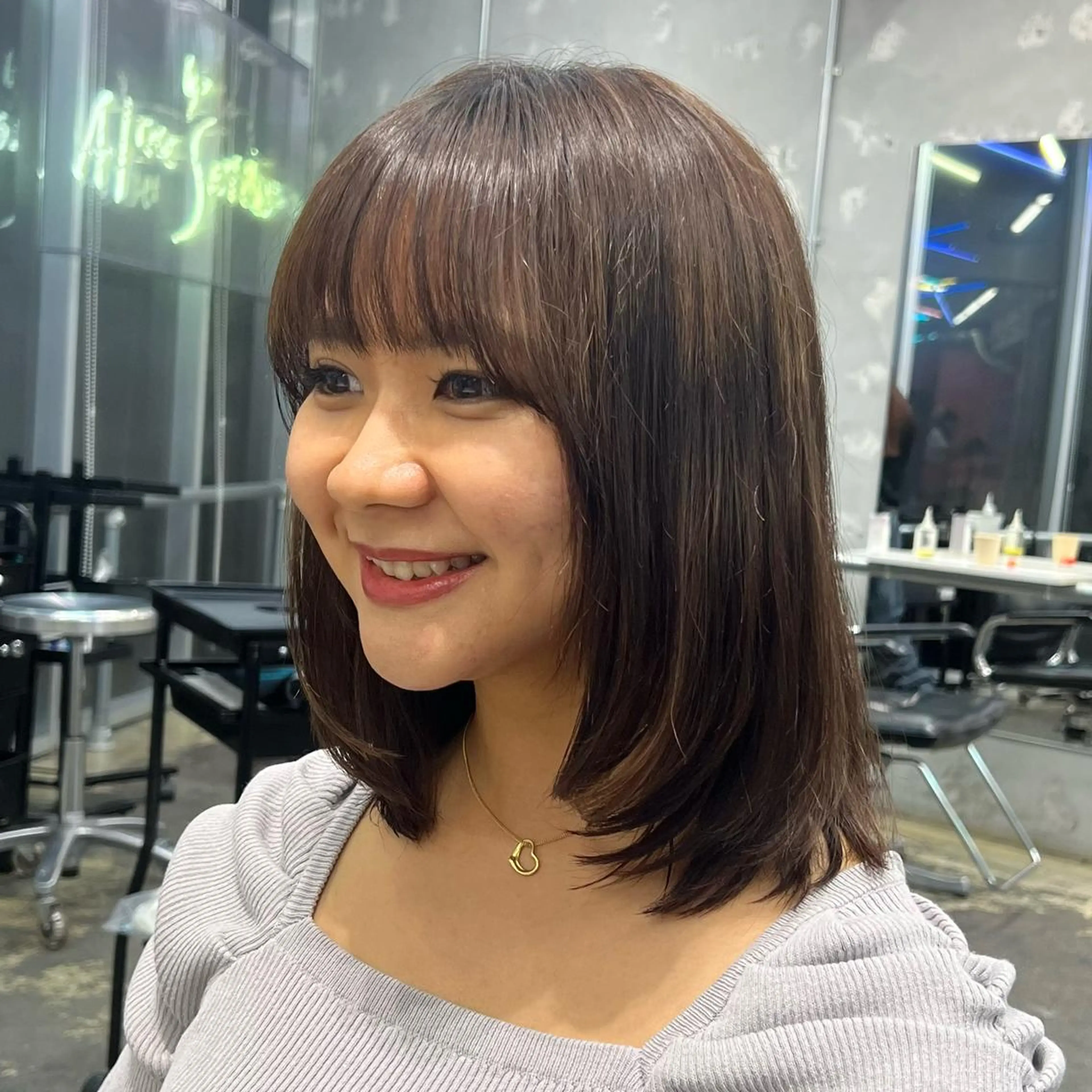 ミディアム 似合わせパーマ/ 艶髪矯正/文哉のヘアスタイル