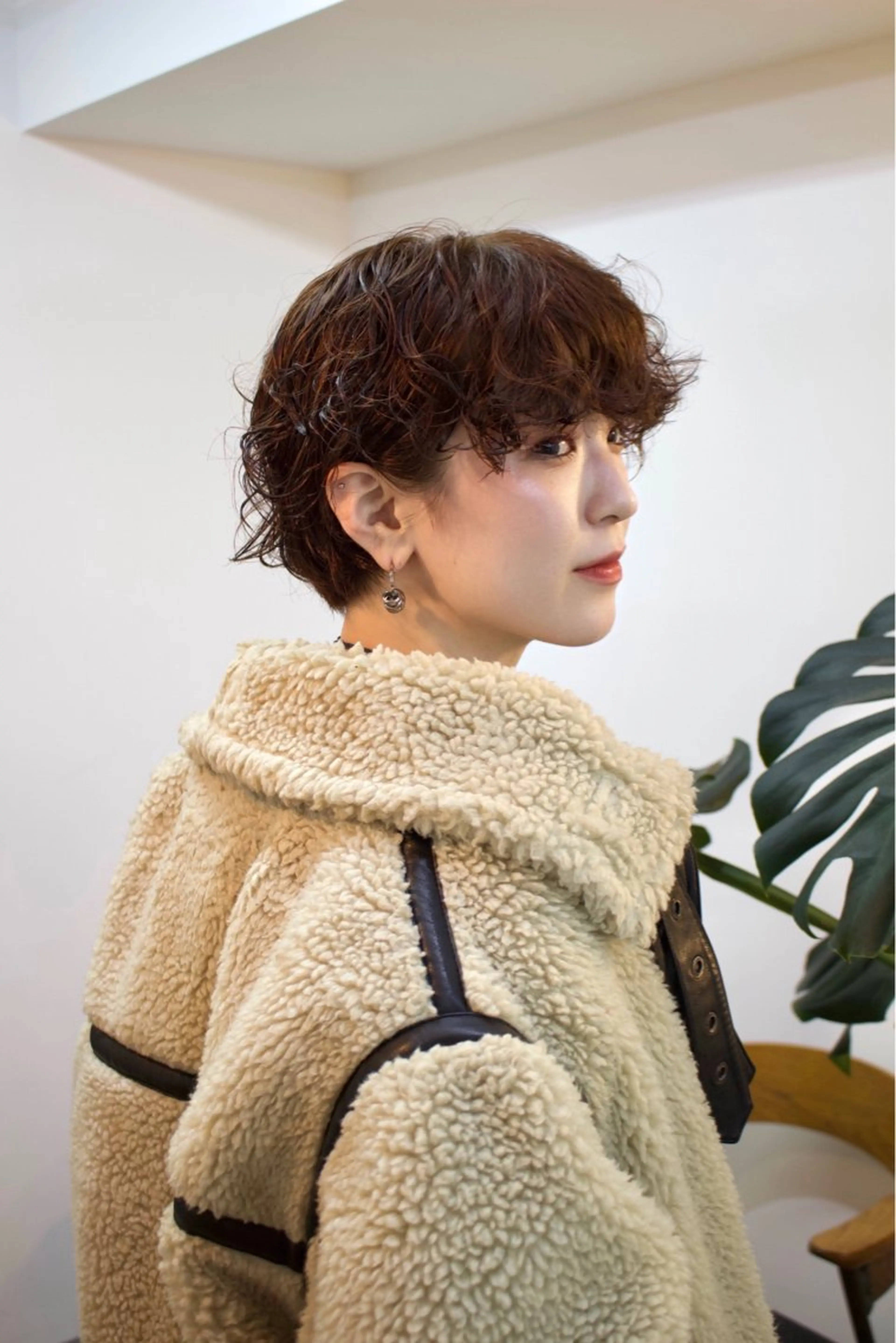 ショート カラー パーマ ショートヘア プードルパーマ さかした ちなのヘアスタイル