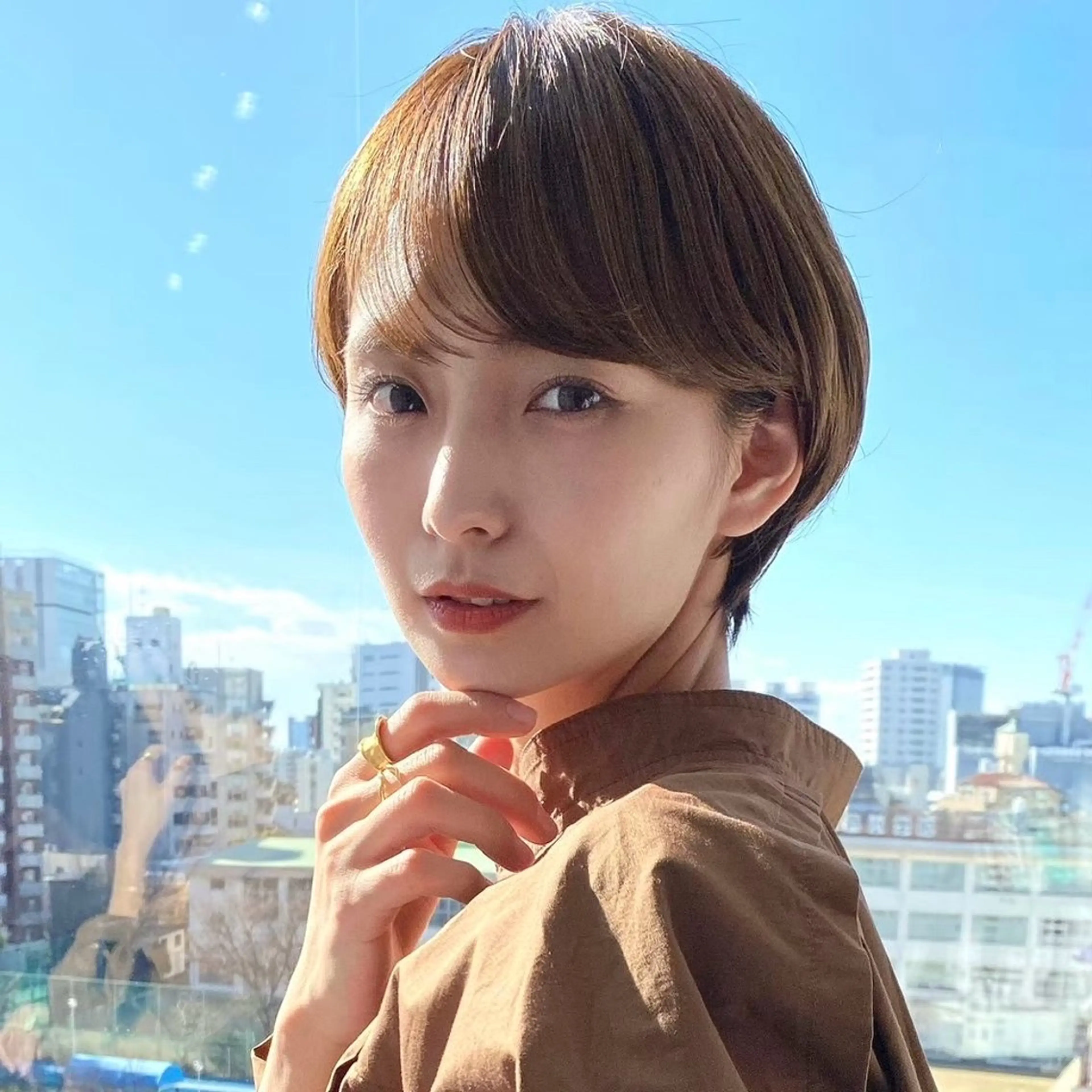 ショート ハイライト 髪質改善 レイヤーカット ショートヘア また会いたくなる 美容師【KENTA】のヘアスタイル