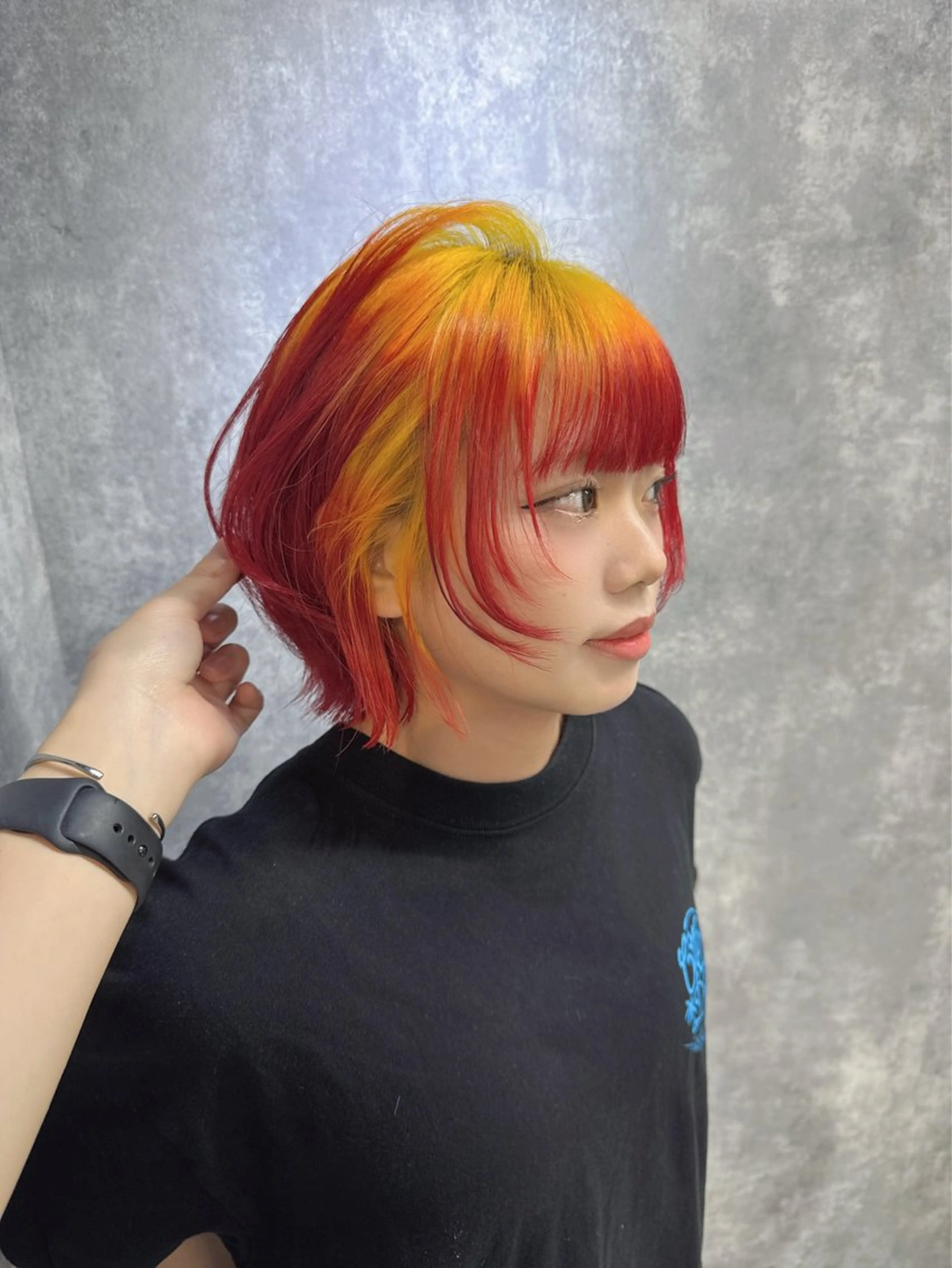 ショート カット ヘアカラー トリートメント ♡ウルフ/レイヤー ハイトーン/yucoのヘアスタイル