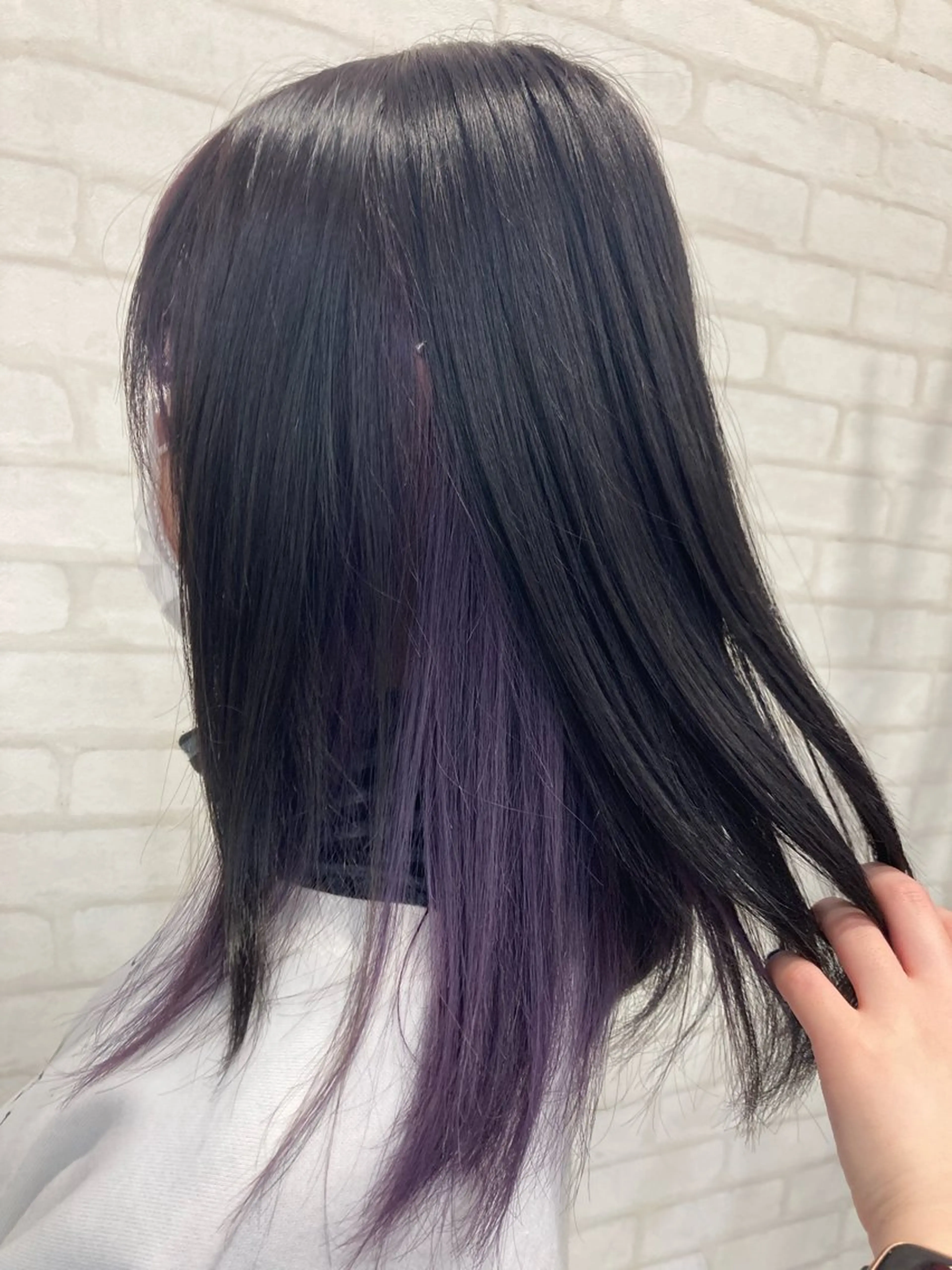 ミディアム カラー バイオレットカラー ヘアカラー 永倉 はるかのヘアスタイル