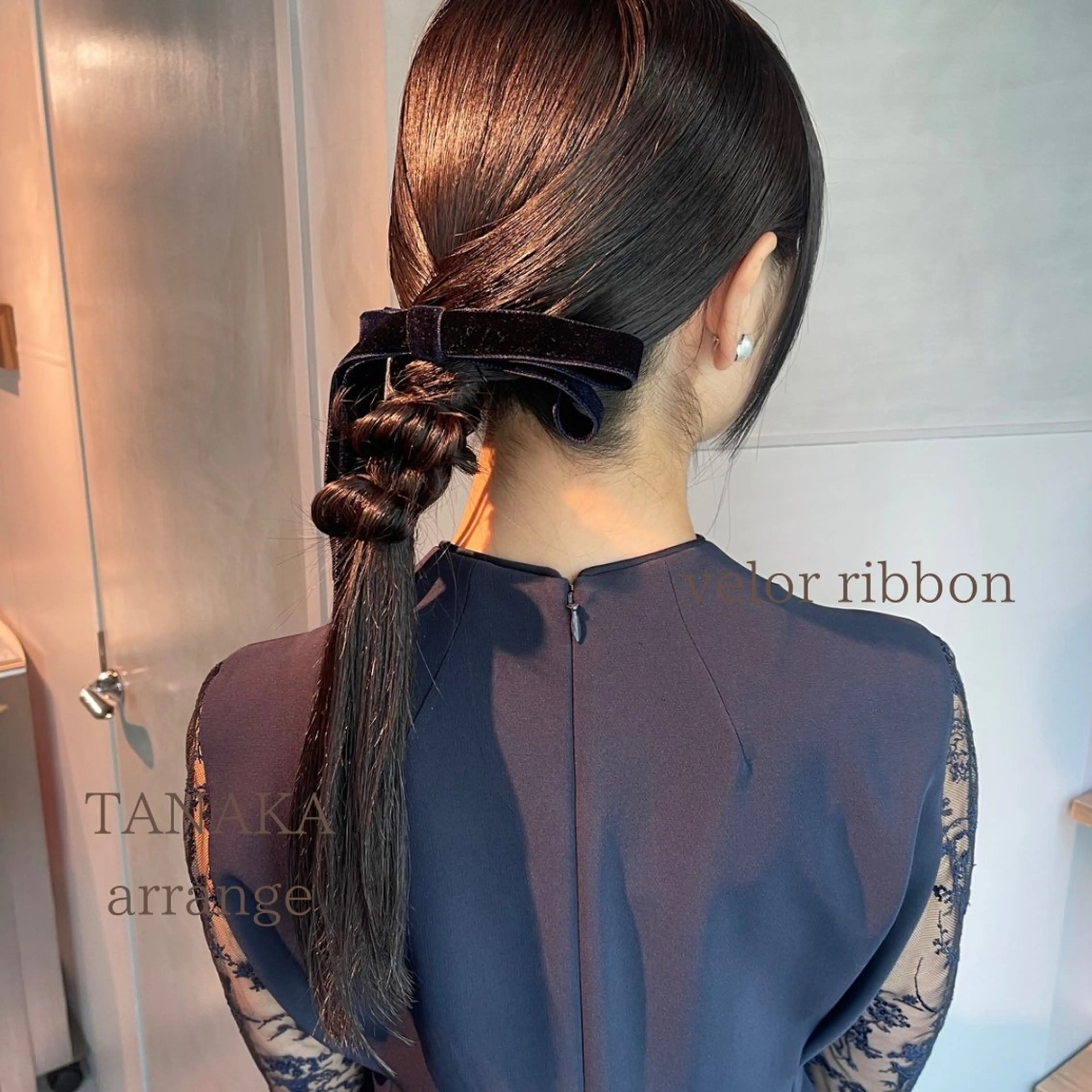ヘアアレンジ ポニーテール 結婚式・ブライダル 卒業式のヘアスタイル ヘアセット charm《銀座》 縮毛矯正/ヘアセットのヘアスタイル