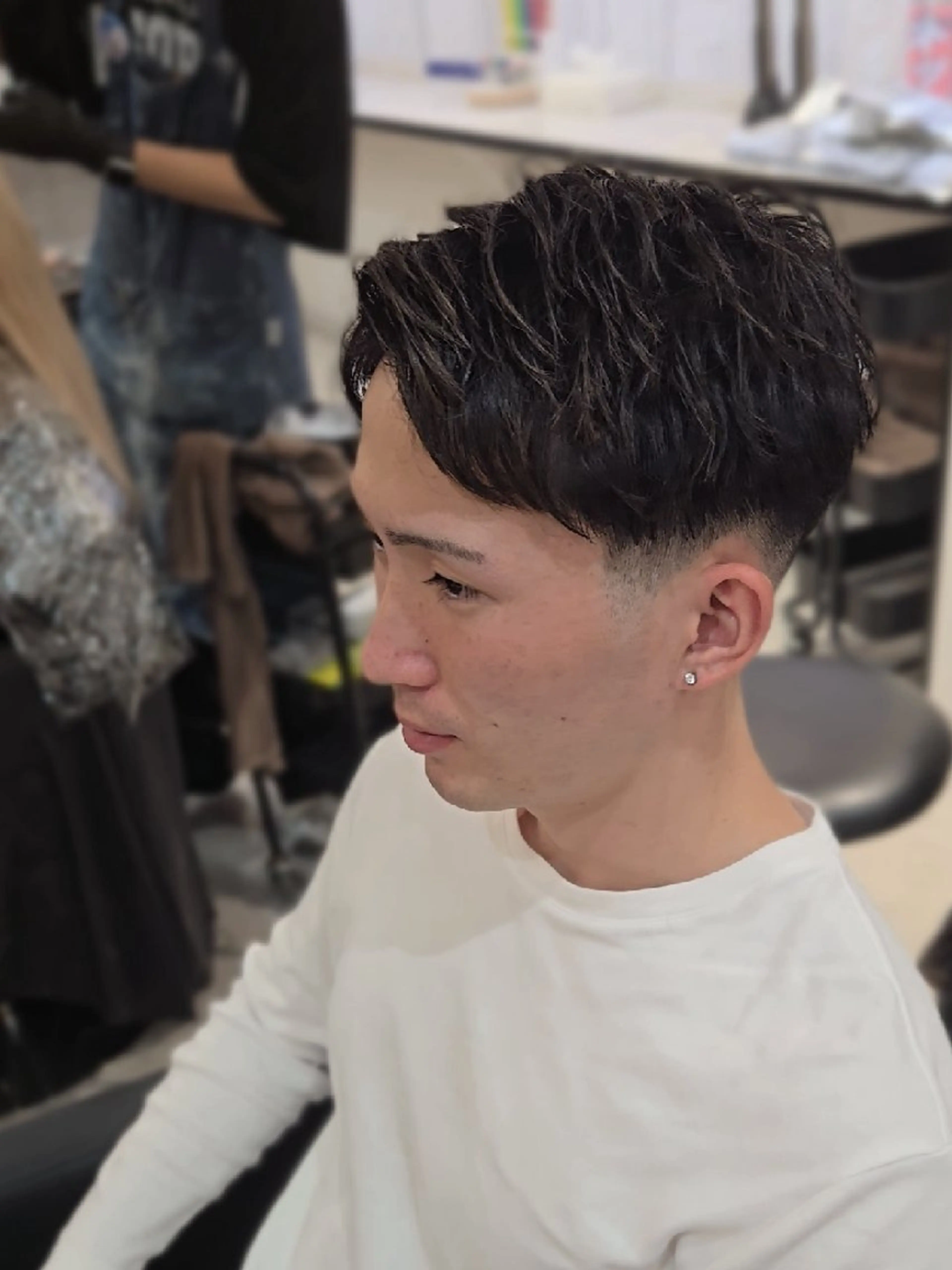 メンズ ショート カット ヘアセット Lapis 名古屋駅前店所属・LEN名古屋/パーマ 海外ヘア/メンズ特化のヘアスタイル