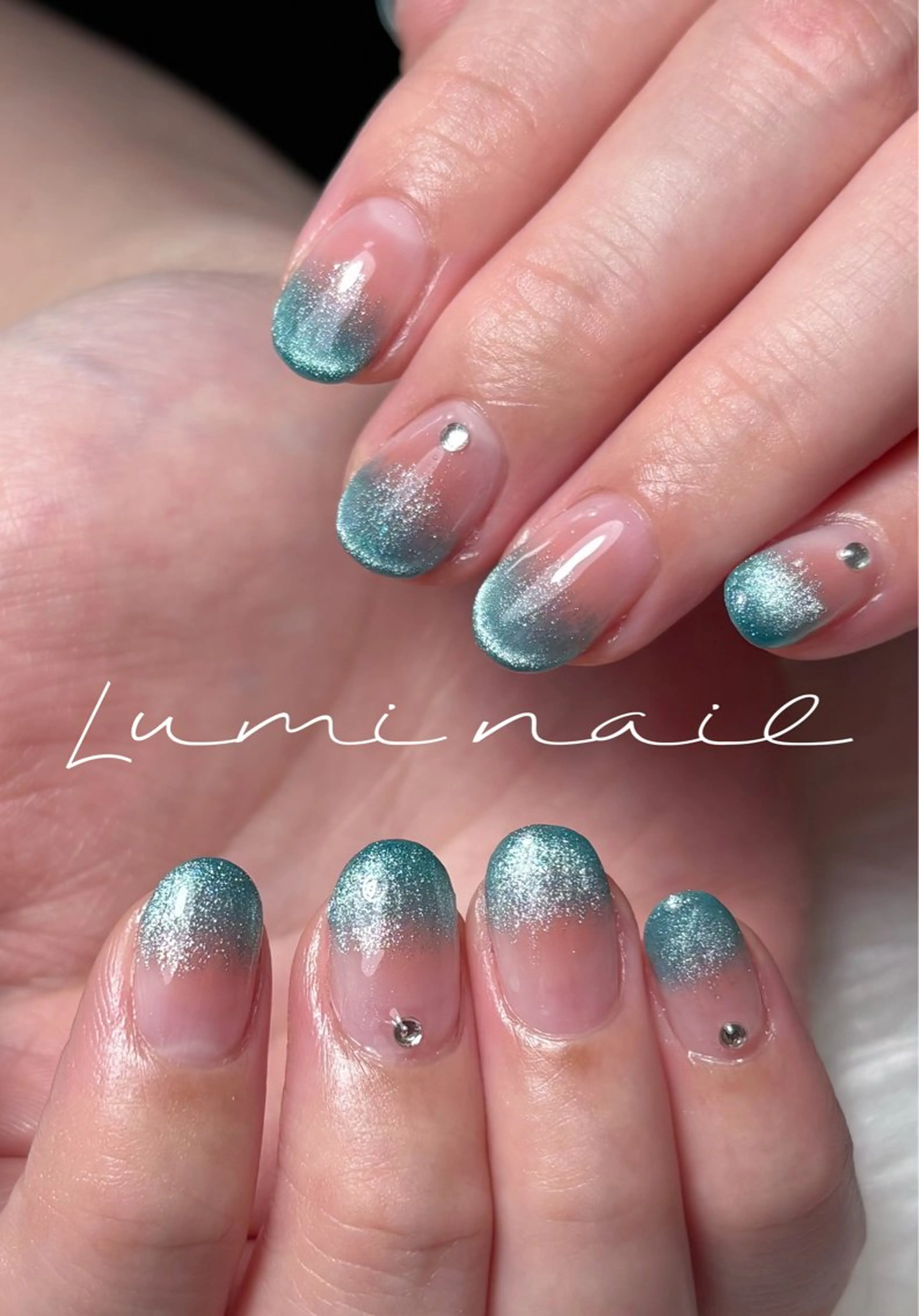 ネイル チークネイル マグネットネイル 持ち込み Luminail 新小岩のネイルデザイン