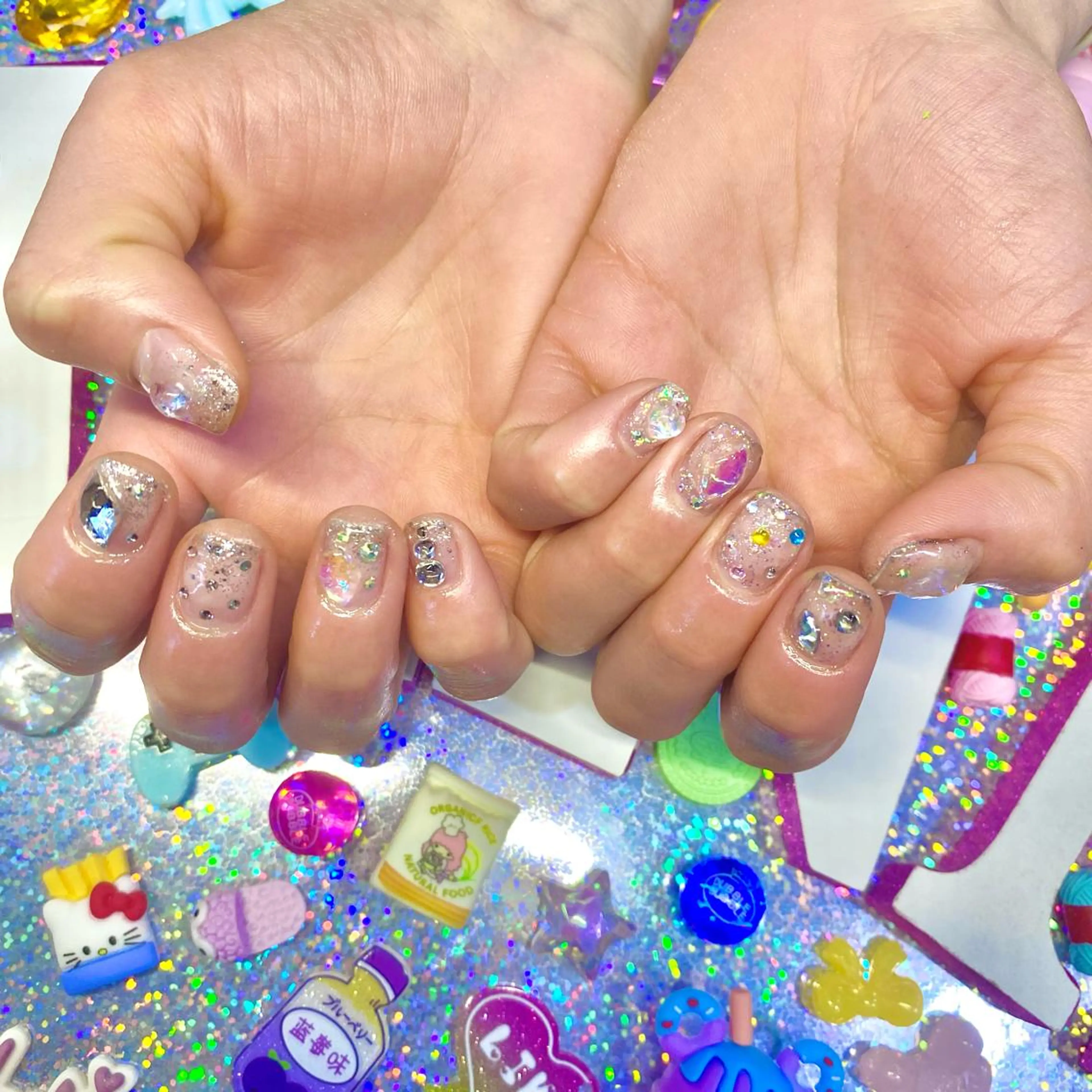 ネイル アートネイル クリアネイル ジェルネイル ニュアンスネイル オフィスネイル 8appy YUKITIN.Bのネイルデザイン