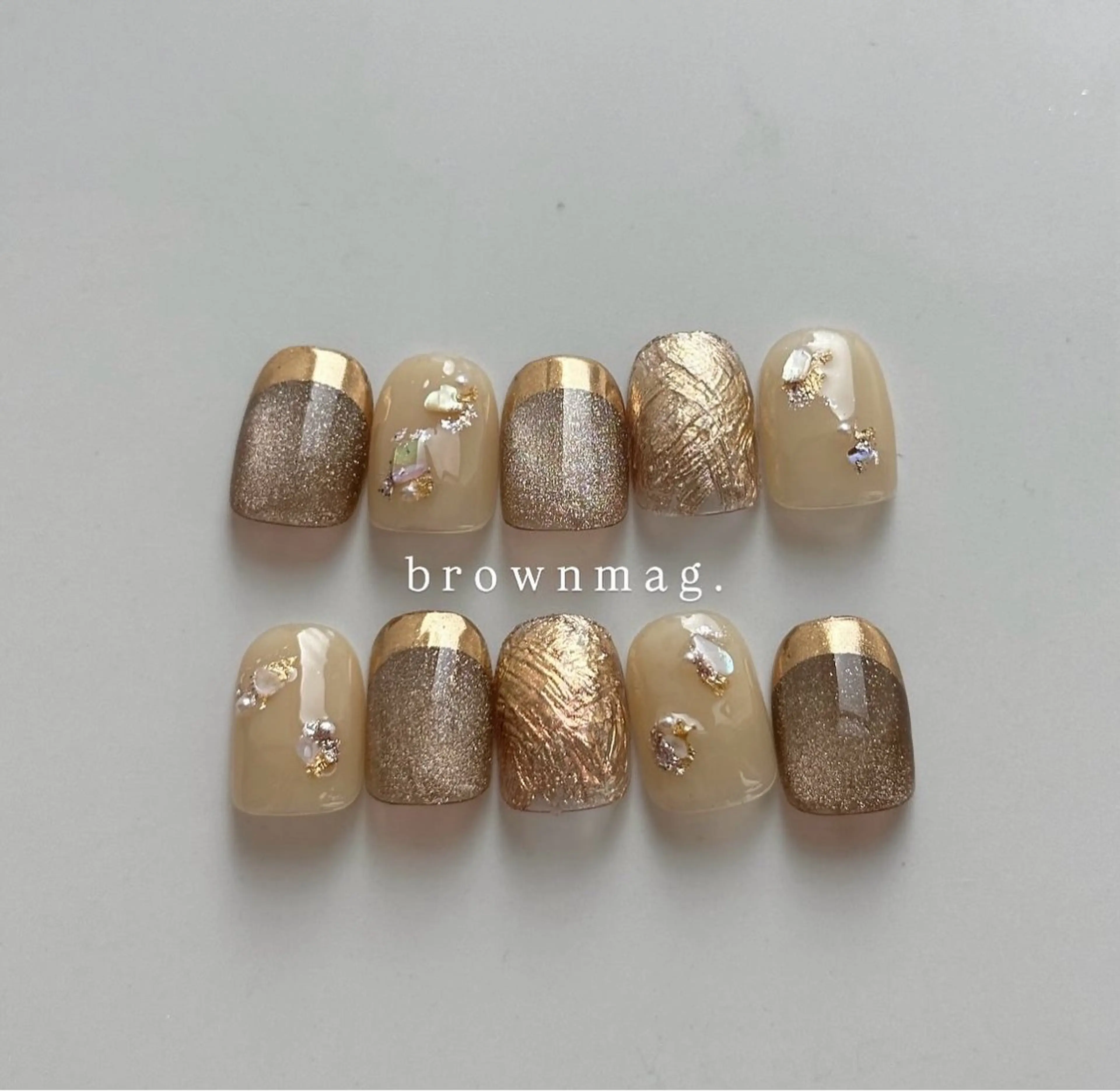 ネイル ブラウン ハンドネイル cyaan所属・nail salon Cyaanのネイルデザイン