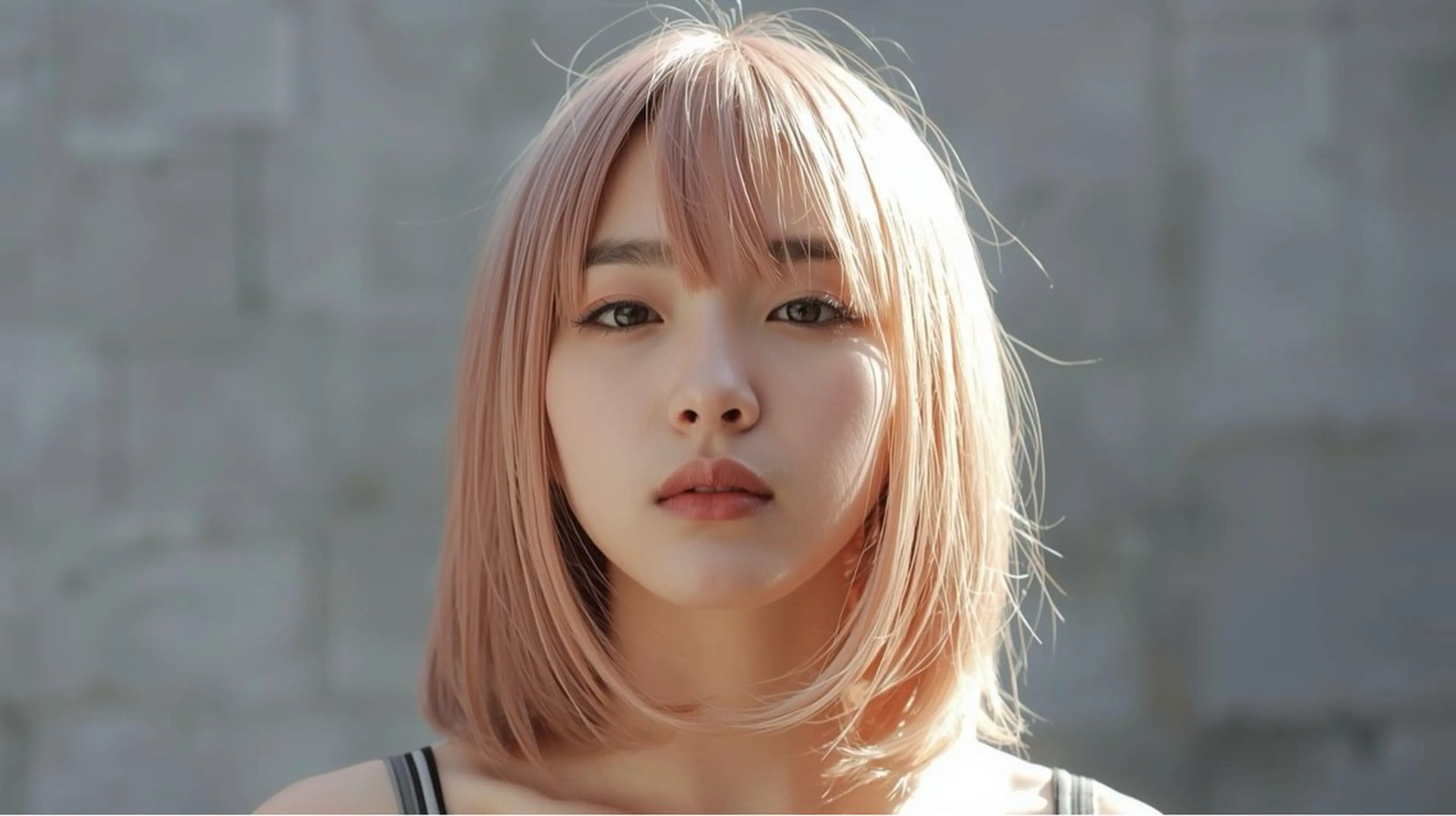 ミディアム カラー ベージュカラー ブリーチ ピンクカラー ピンクベージュ ヘアカラー トリートメント ☘️em HAIR 内藤光哉🍀のヘアスタイル