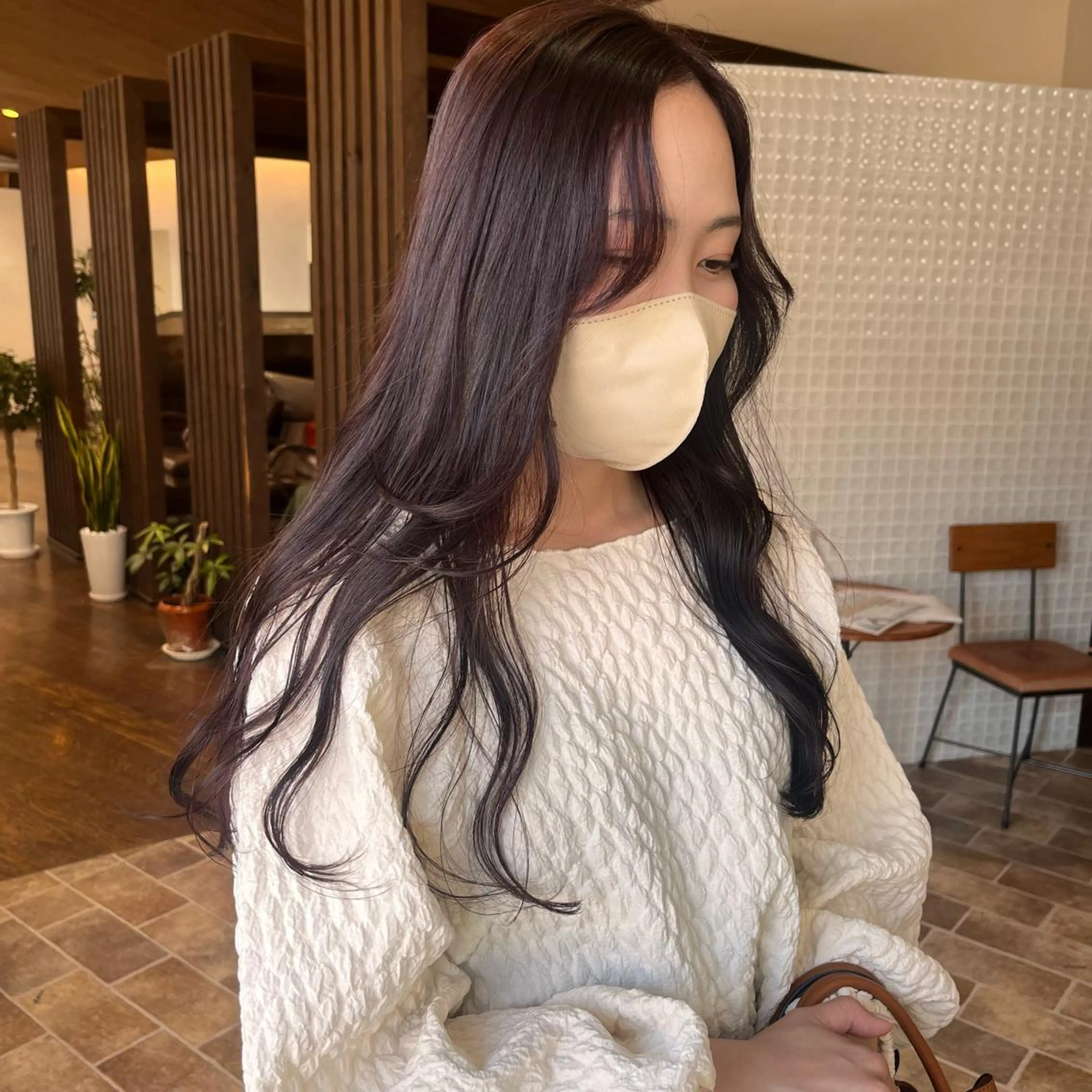 ロング カラー 中村 友香のヘアスタイル