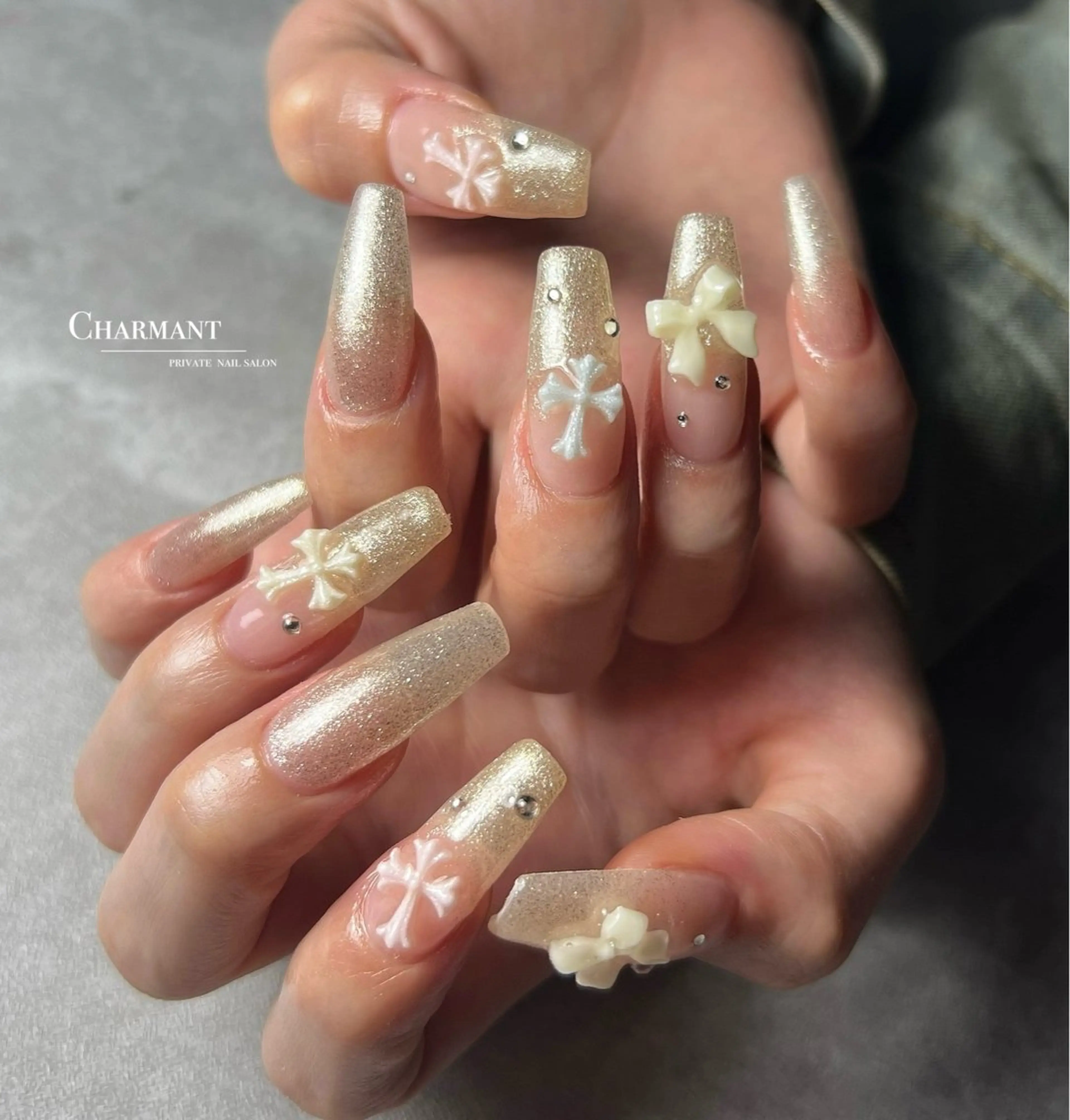 ネイル 成人式 ハンドネイル minako .のネイルデザイン