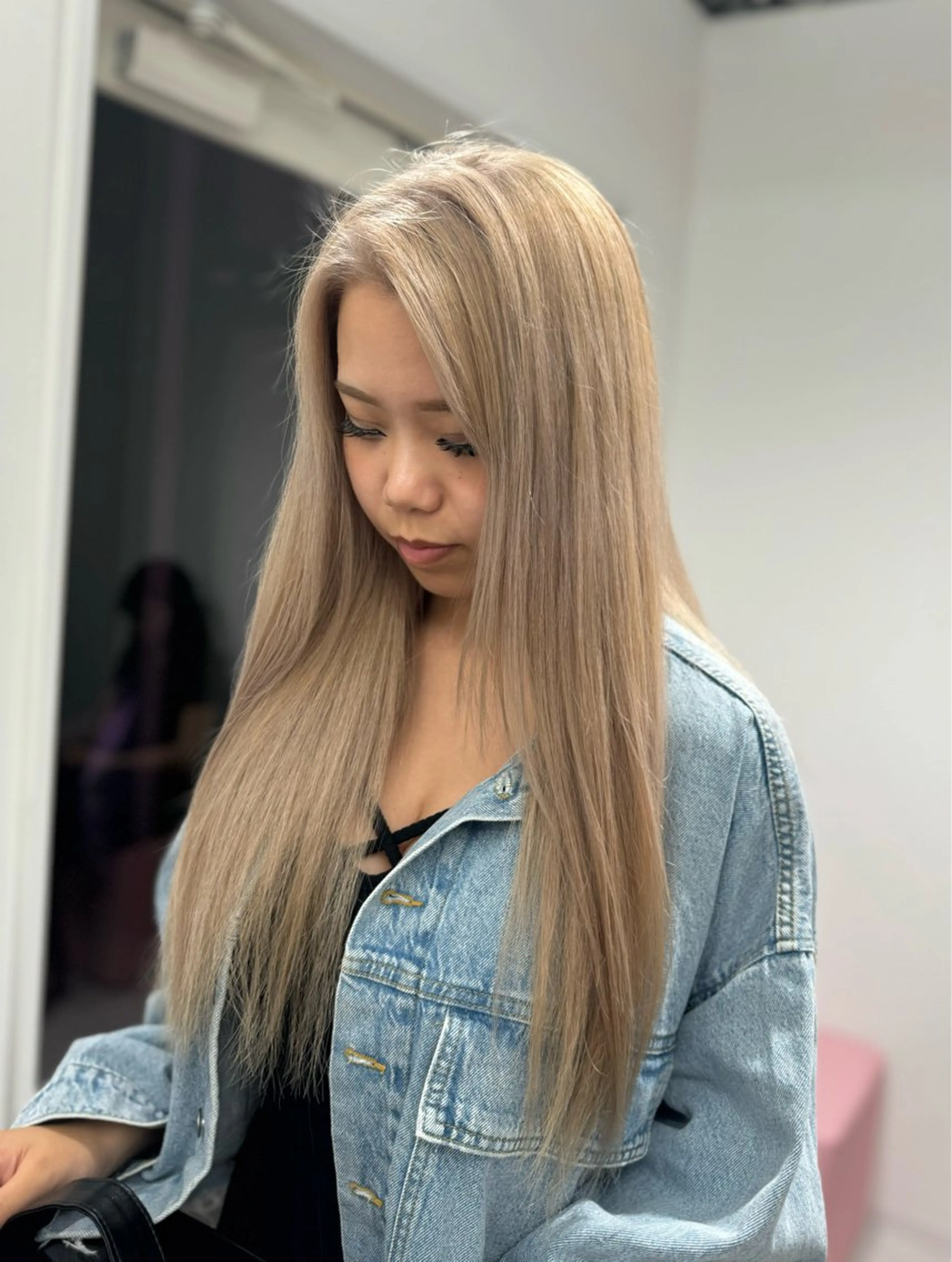 ロング カラー ヘアカラー トリートメント ブリーチカラー💖 rukaのヘアスタイル