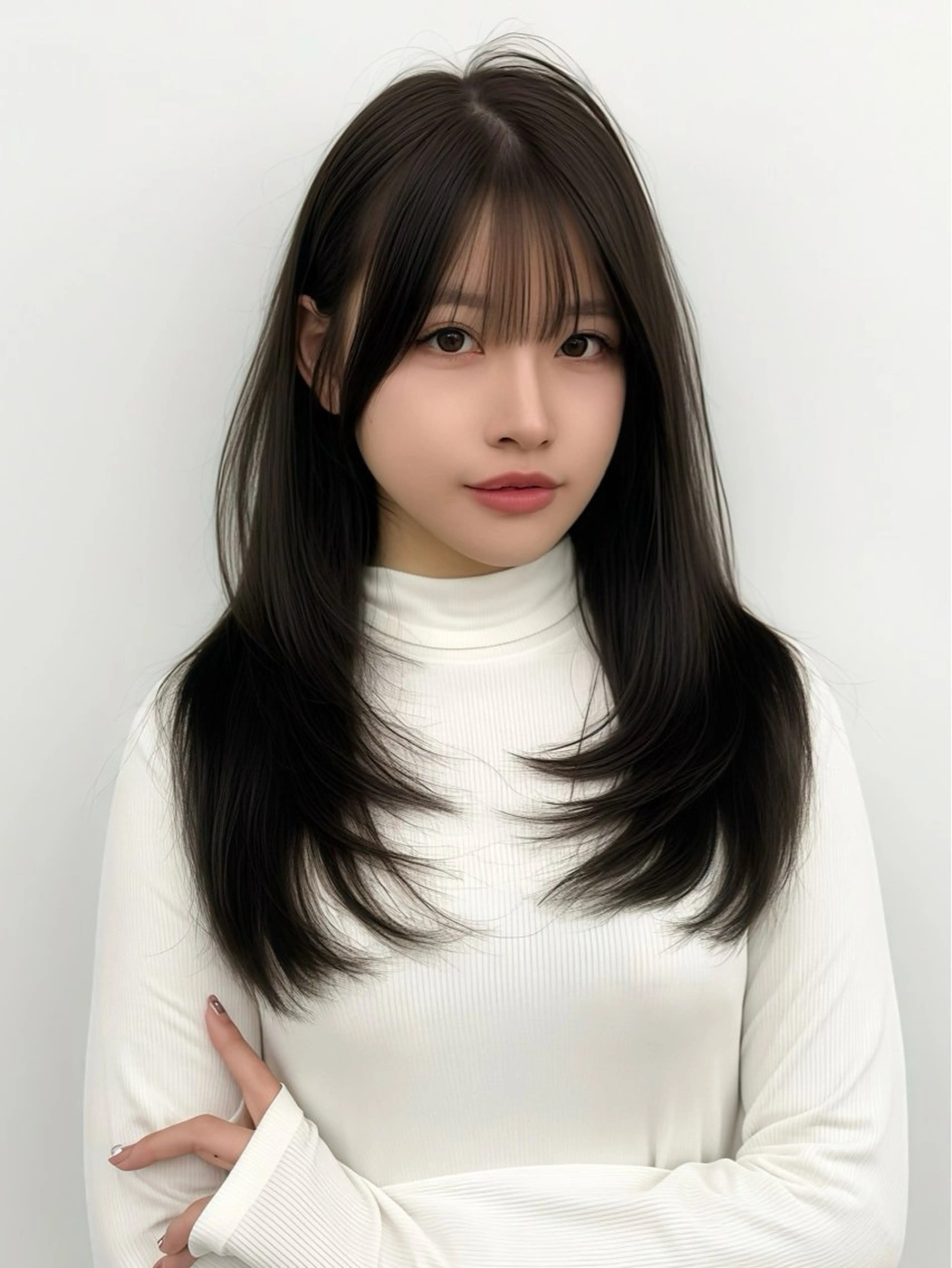 セミロング カラー ヘアアレンジ カット ヘアカラー トリートメント 最小顔周り&レイヤー 特化/池袋/kokiのヘアスタイル