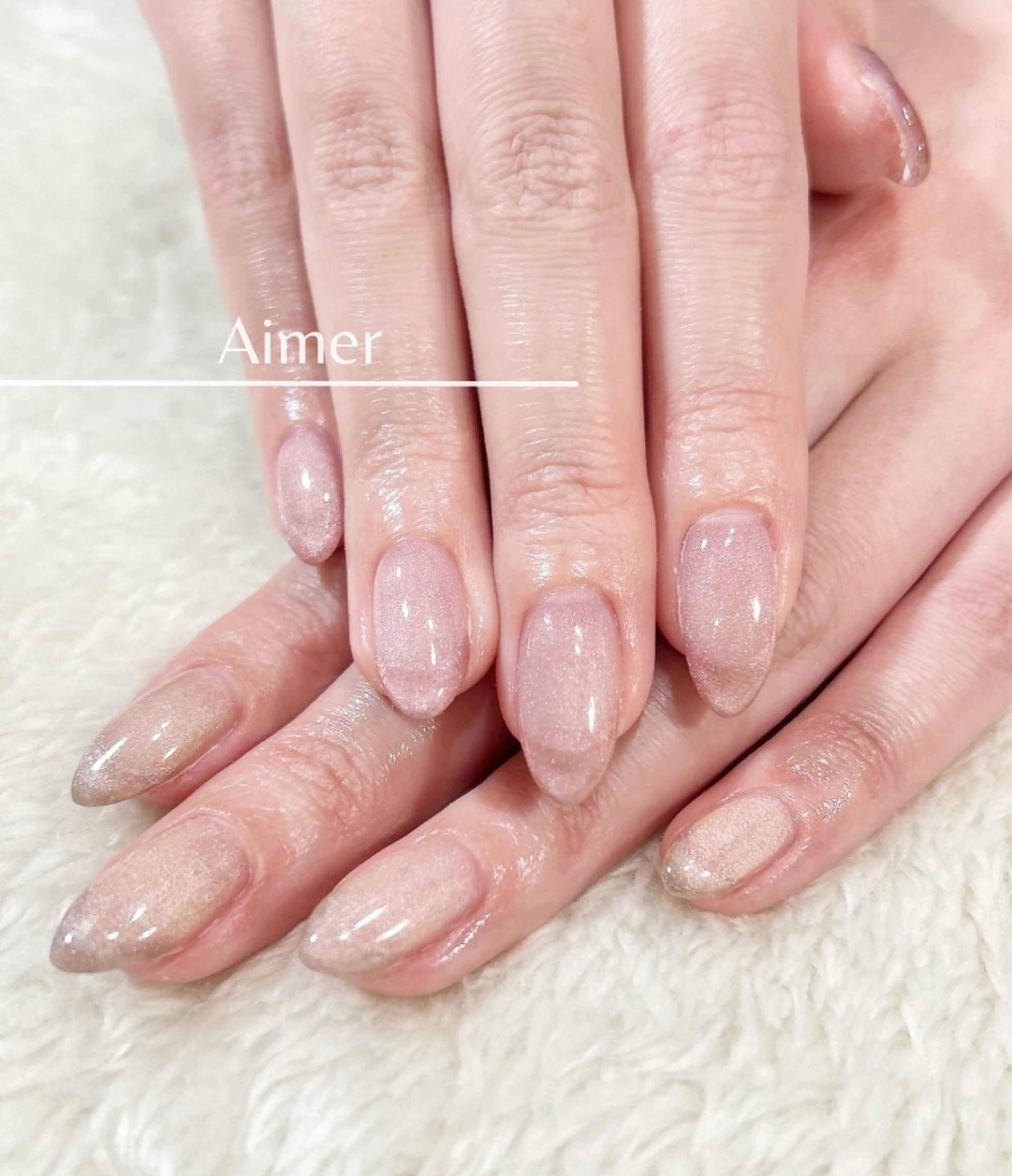 ネイル フレンチネイル マグネットネイル ハンドネイル Aimer所属・nailsalon Aimerのネイルデザイン