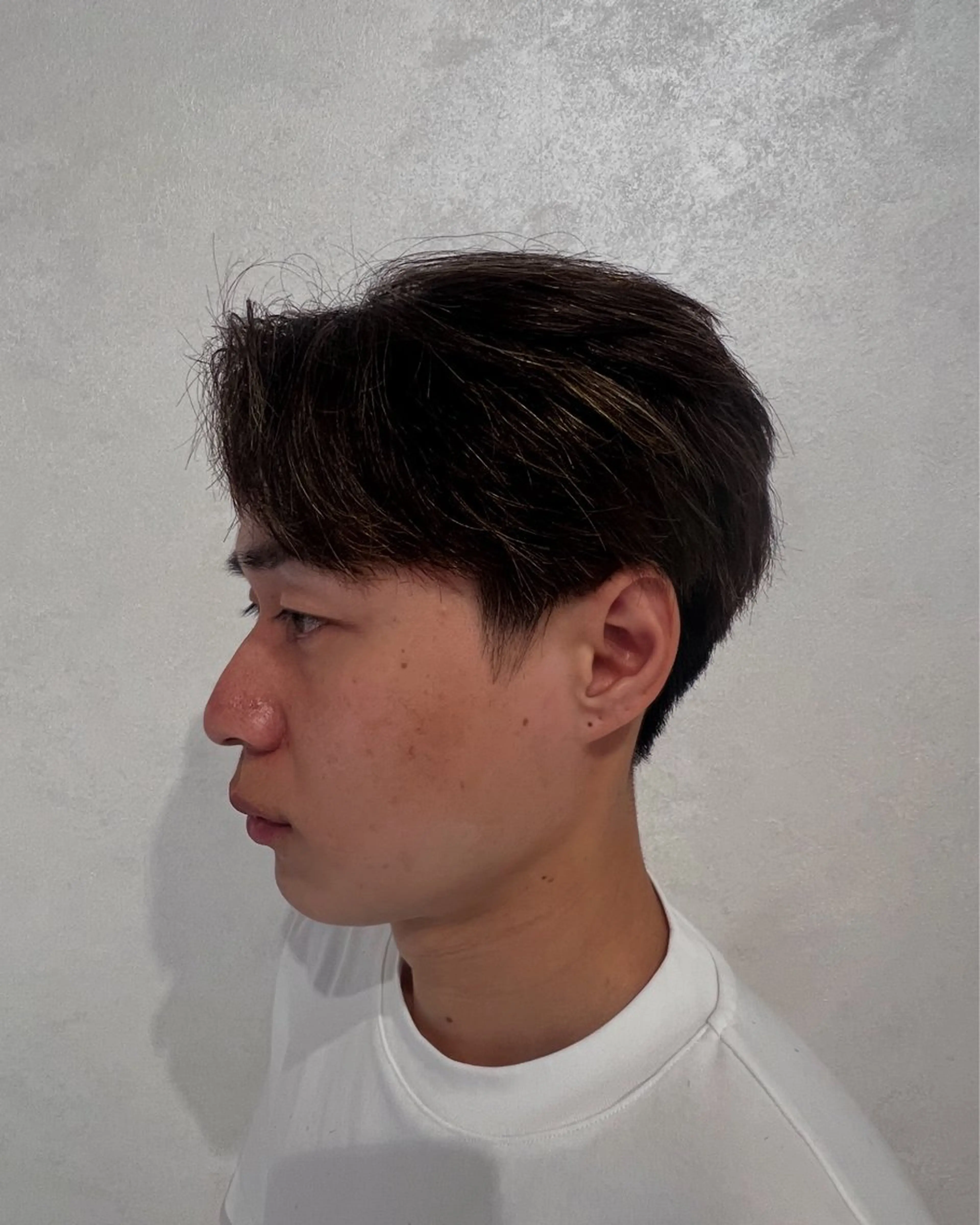 メンズカット+ワンカラーの写真