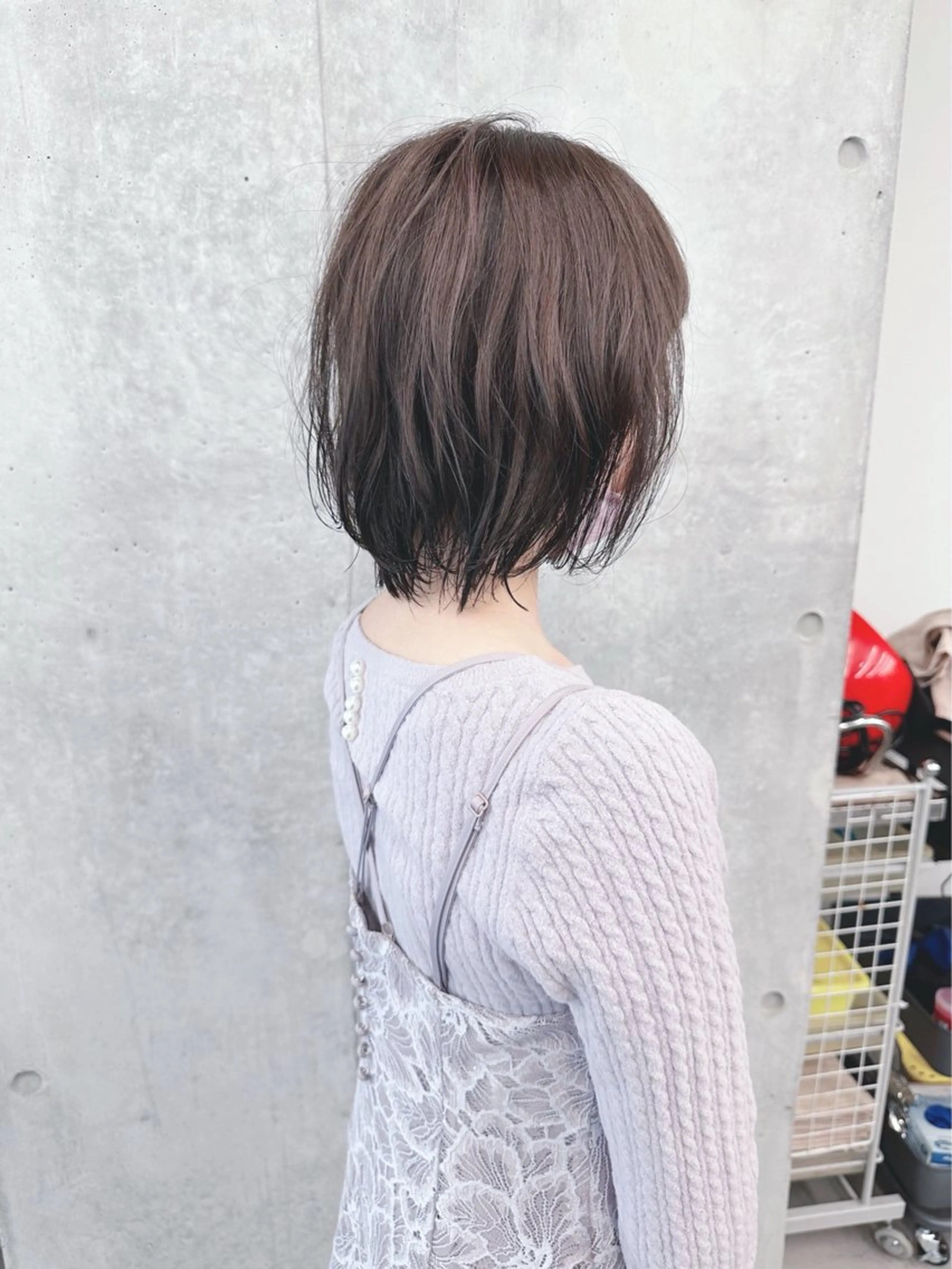 ショート カット とうい/パーマボブ/ くせ毛/丸みボブのヘアスタイル