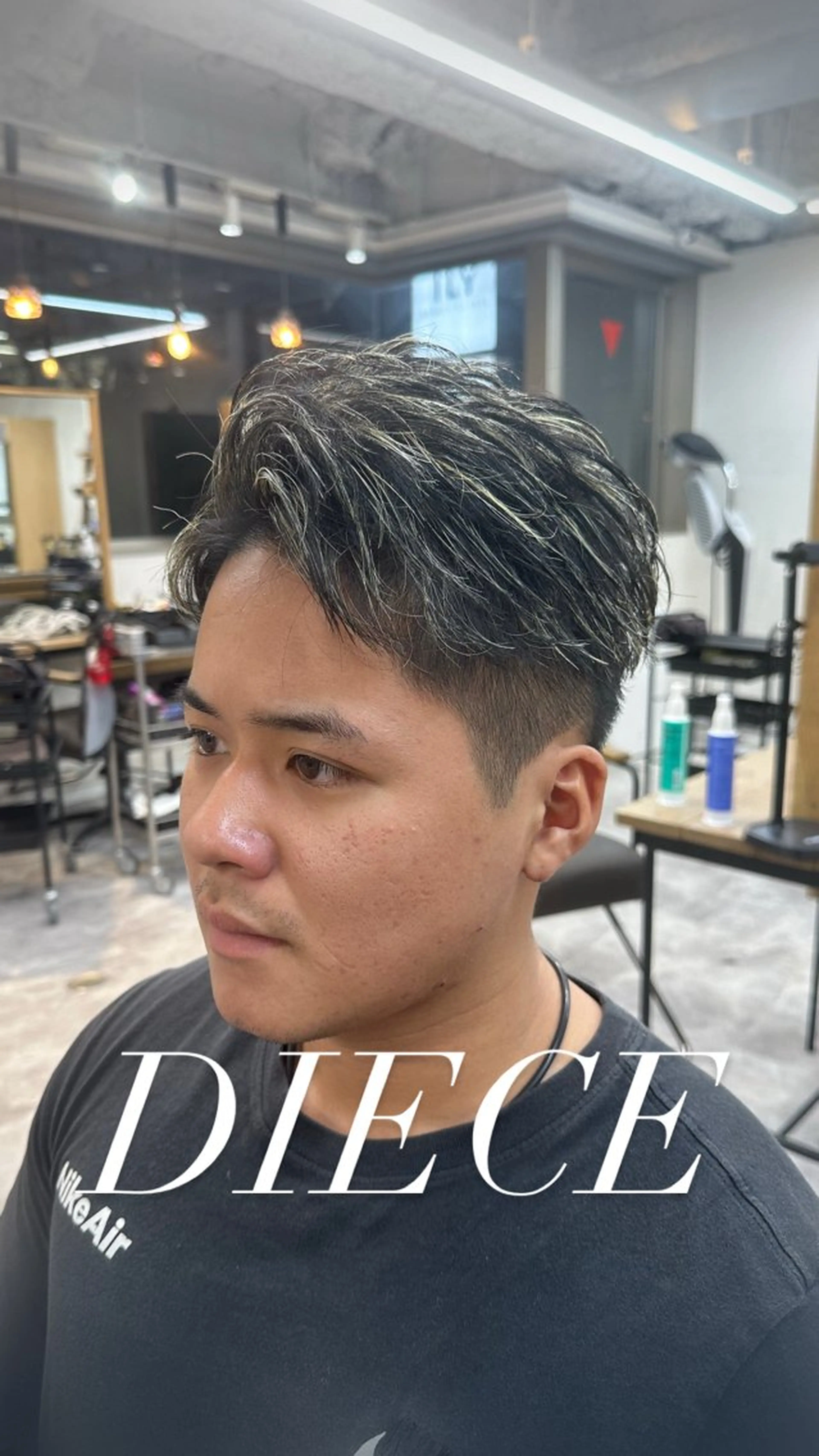 カラー パーマ メンズ メンズメッシュ メッシュ ヘアカラー DIECE所属・DIECE ⚡️ナツキ⚡️のヘアスタイル