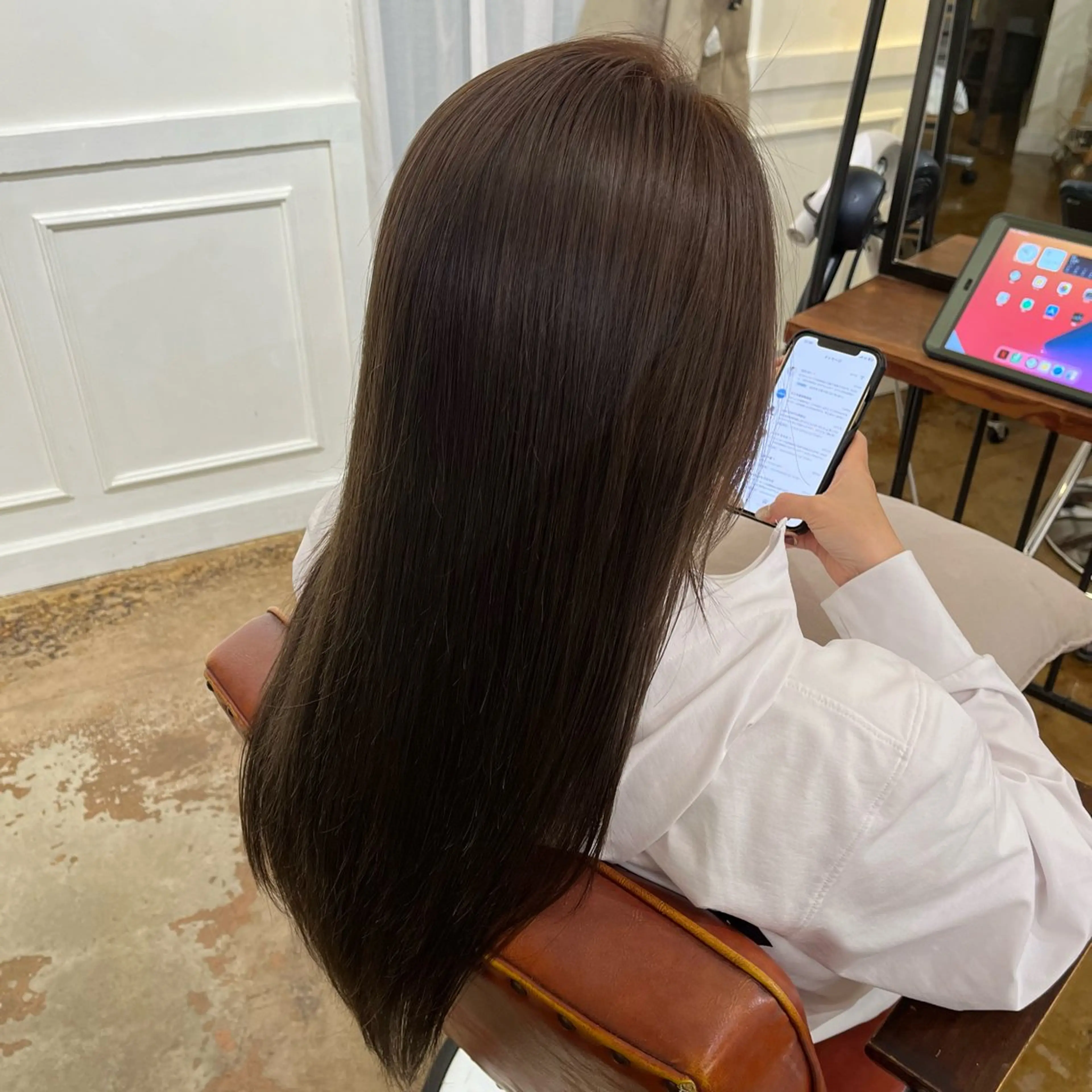 ロング カラー ブラウンカラー 透明感カラー ヘアカラー hair lounge anrio MAR所属・銘苅 祥一のヘアスタイル