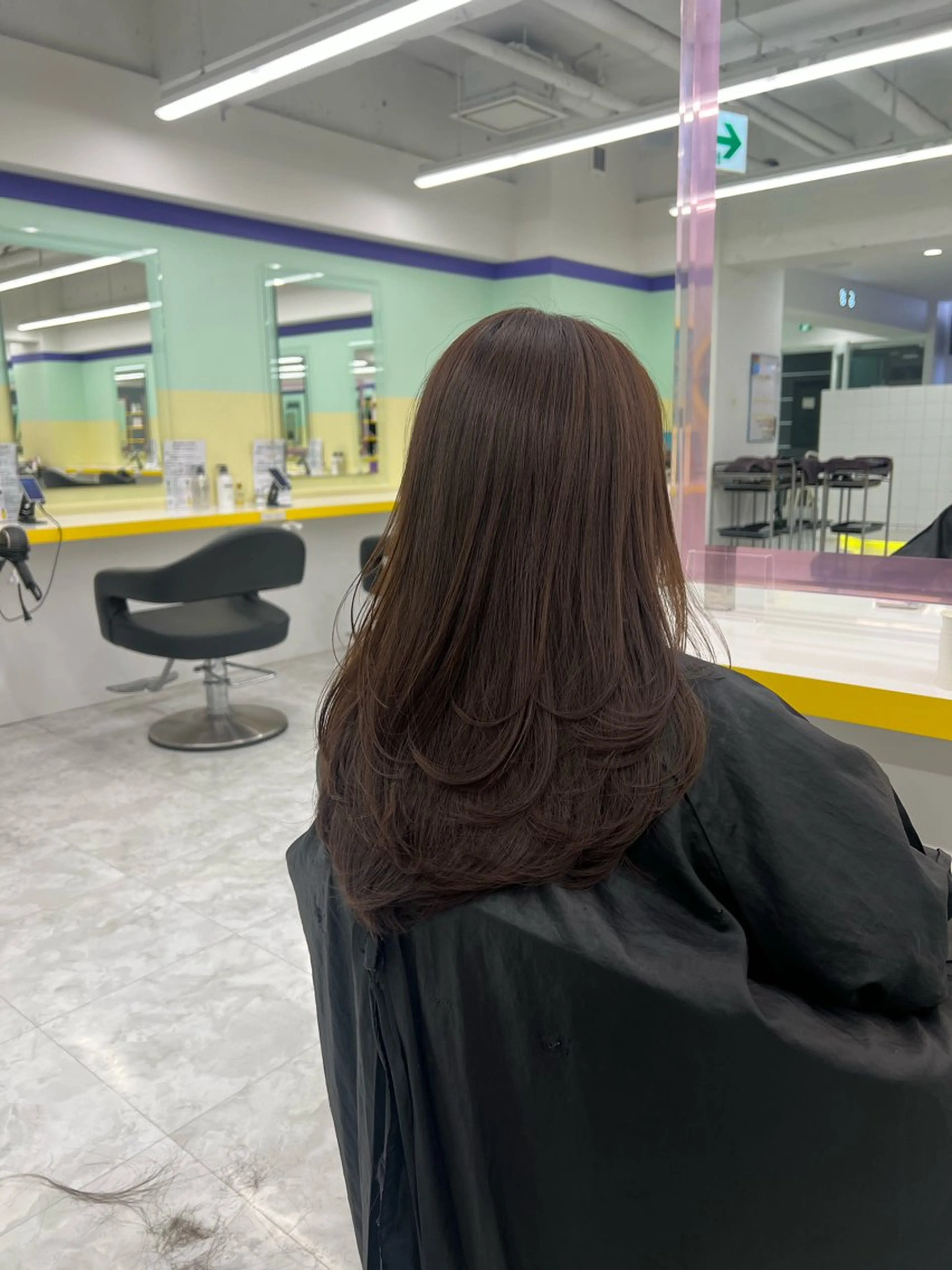 セミロング カラー カット ヘアカラー トリートメント 韓国レイヤーカット /ダブルカラーのヘアスタイル