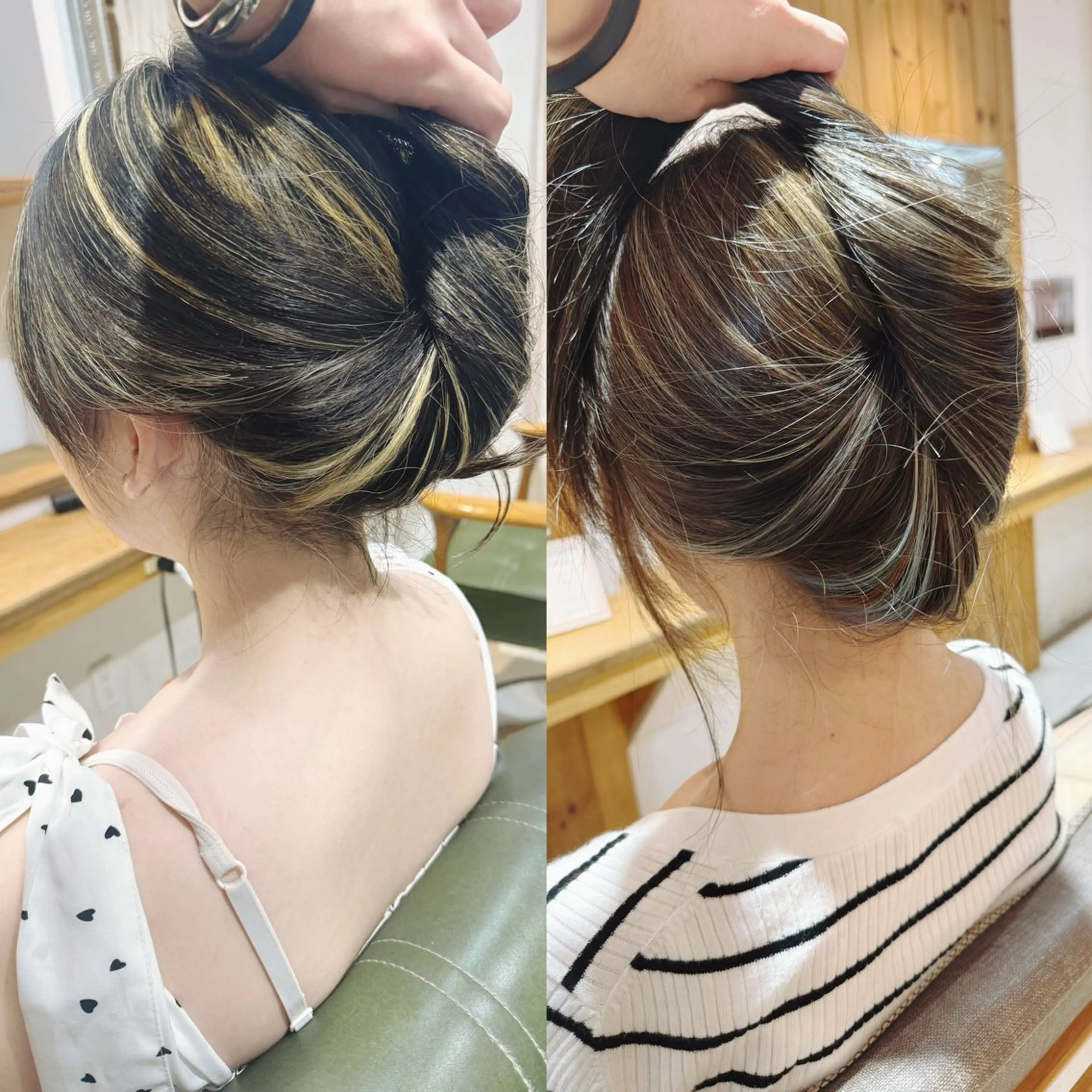 ロング カラー ヘアカラー ヘッドスパ 透明感カラーハイライ トモデル募集大浦偉央のヘアスタイル