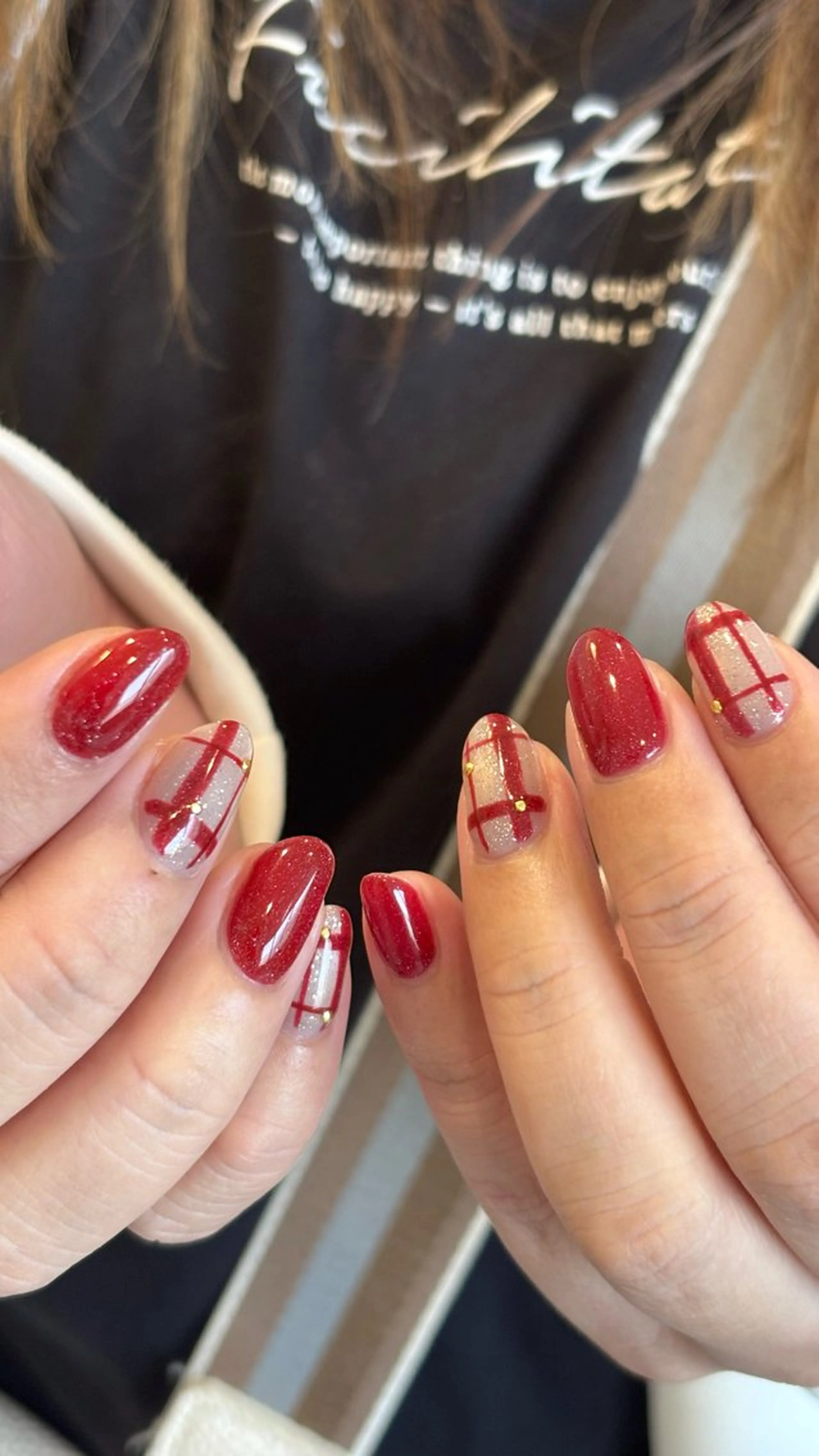 ネイル ボルドー 冬ネイル クリスマス Umi Nail salon所属・Umi Nail /Akariのネイルデザイン