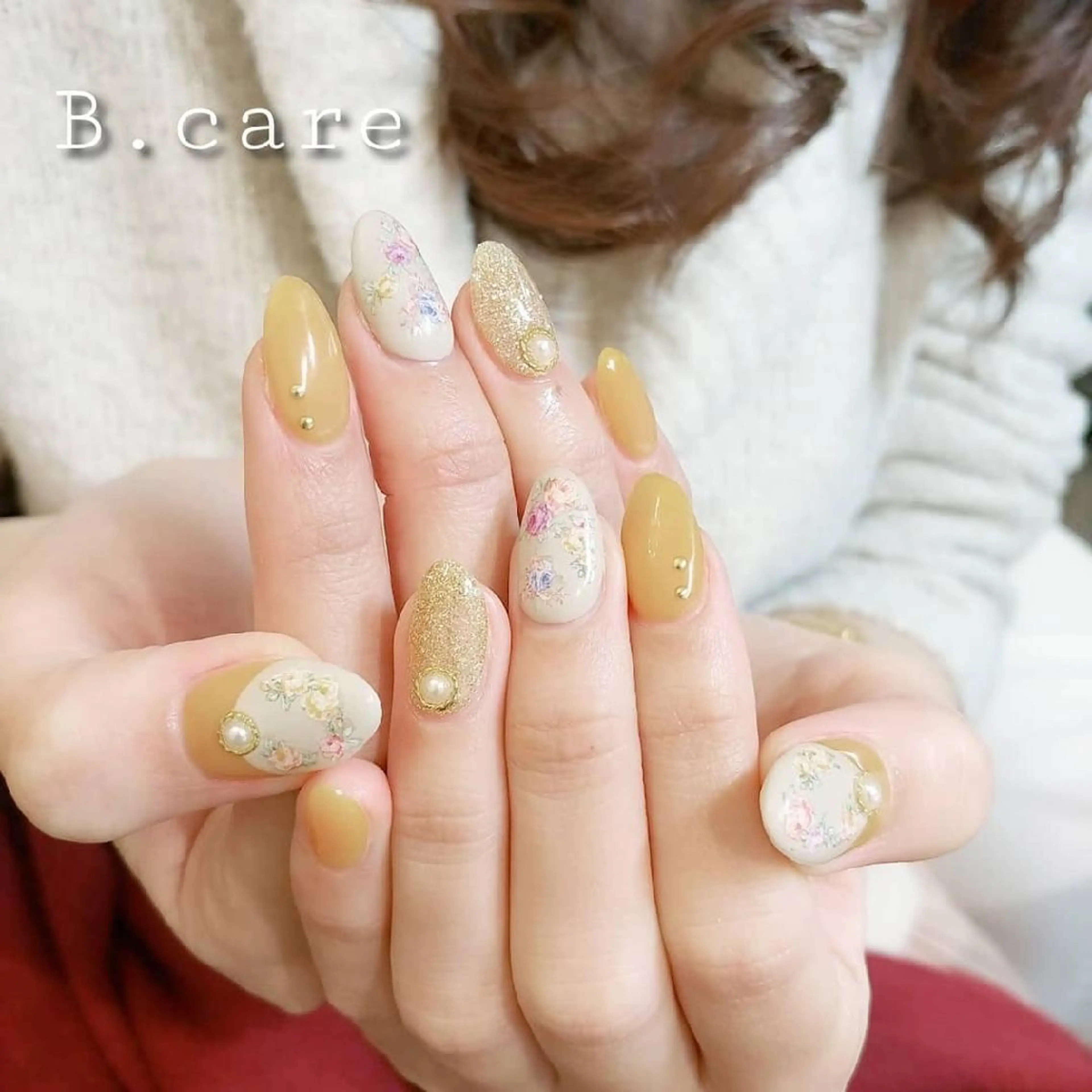 ネイル フラワーネイル B.care自由ヶ丘所属・早坂  のネイルデザイン