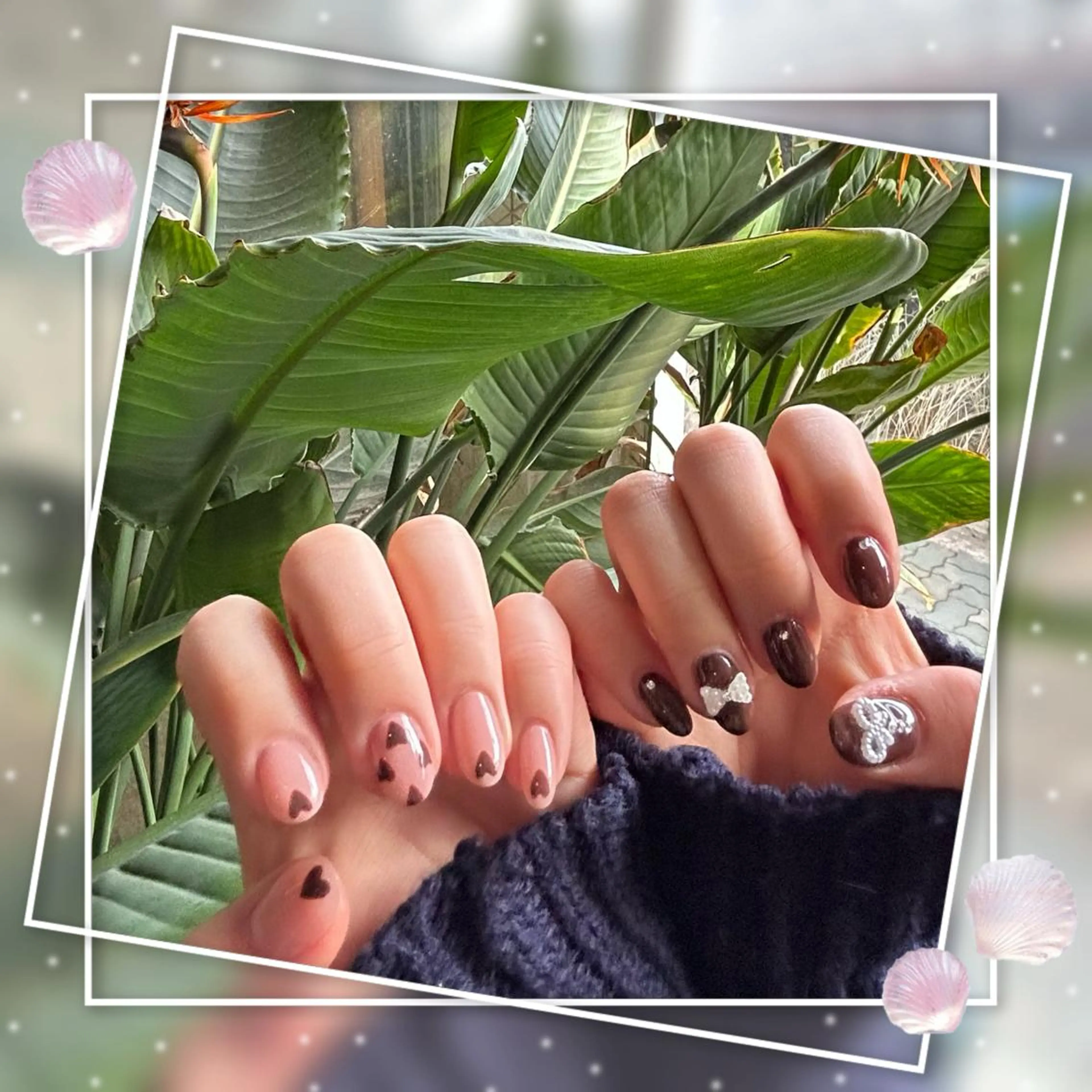 ネイル フレンチネイル キラキラネイル 韓国ネイル マグネットネイル マグネットフレンチ Chill Nailsalonのネイルデザイン