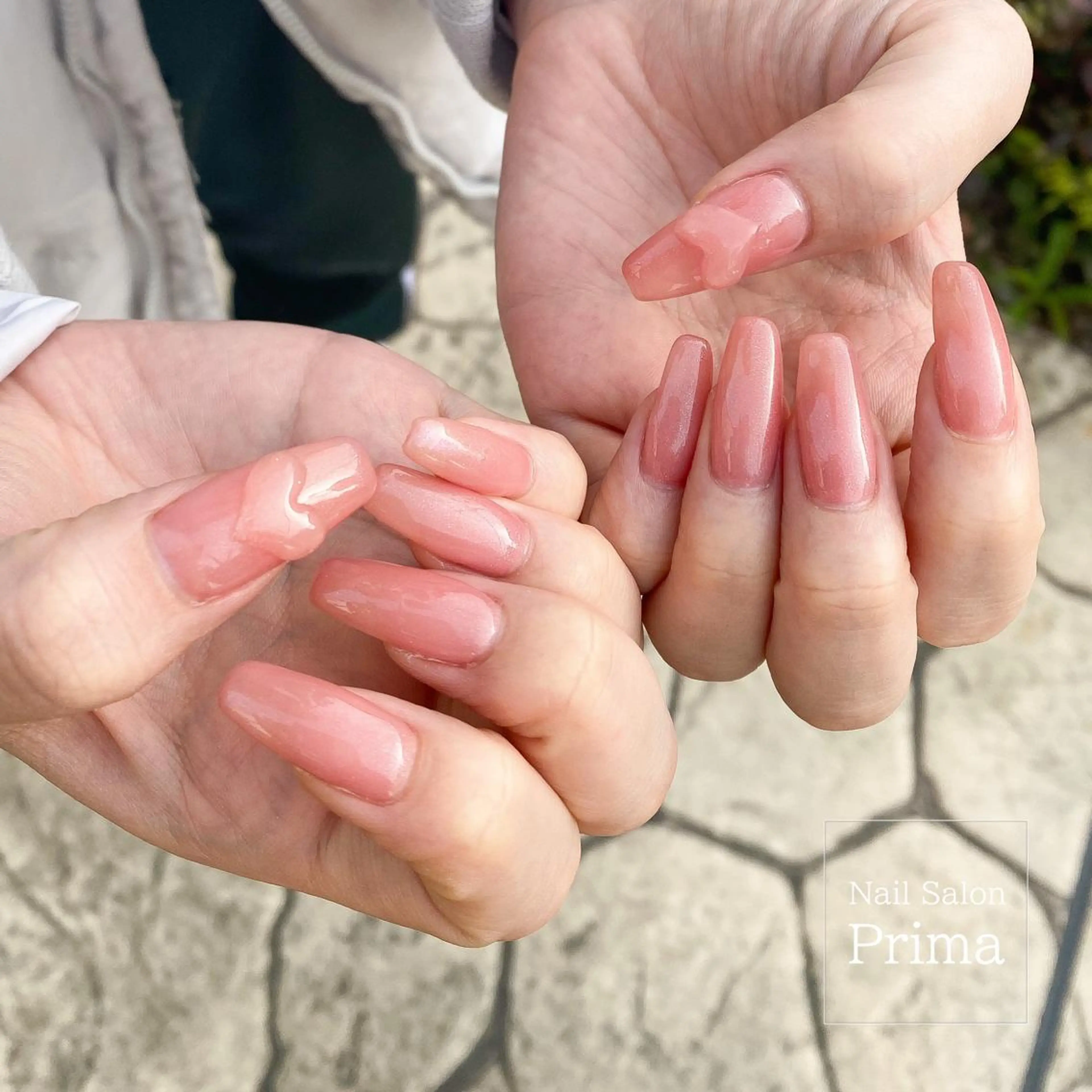 セミロング ネイル ハート ハンドネイル SalonPrima Nail & Eyeのネイルデザイン